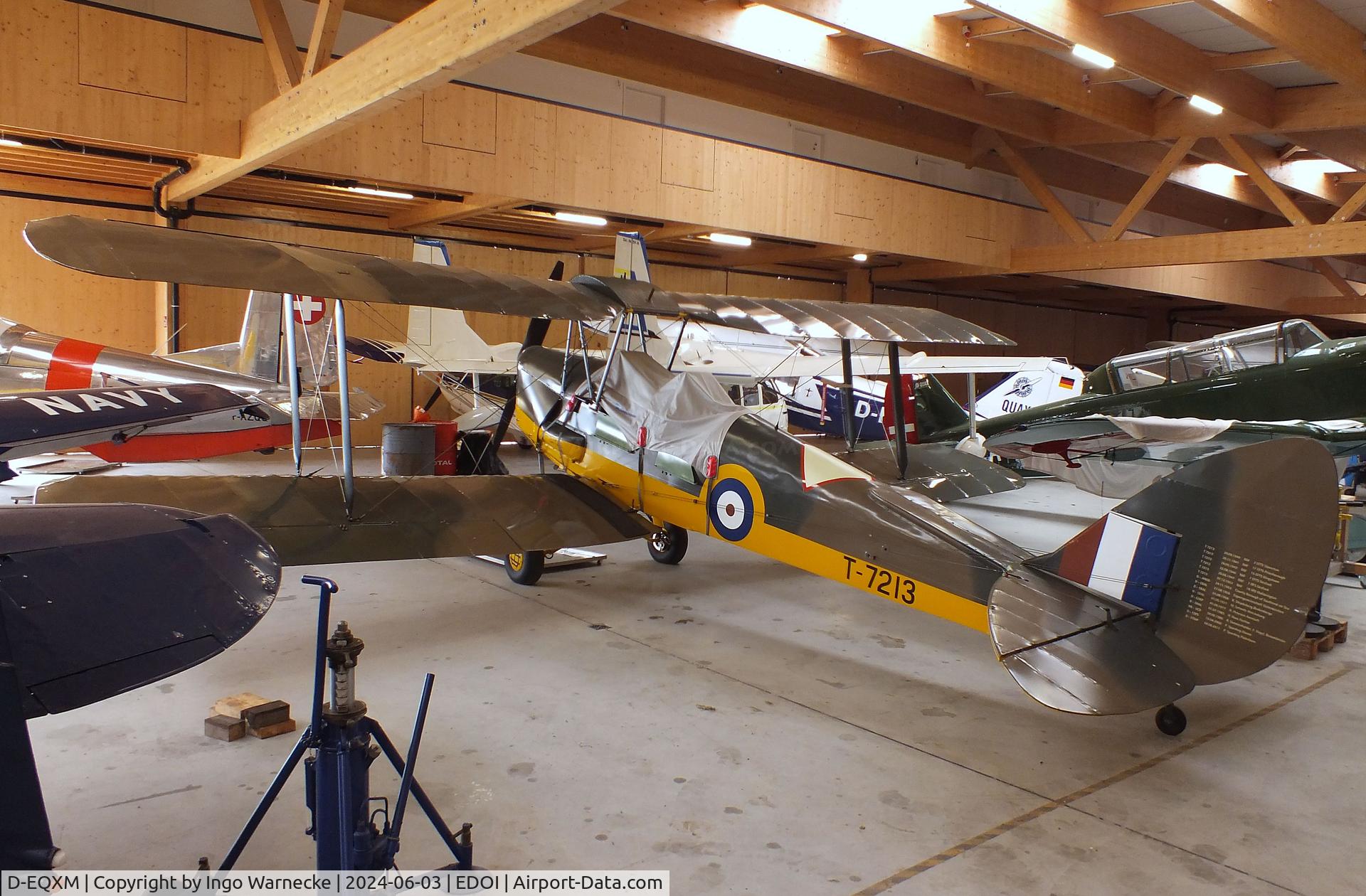 D-EQXM, 1943 De Havilland DH-82A Tiger Moth II C/N 83683, De Havilland D.H.82A Tiger Moth at Bienenfarm airfield (home of part of the collection of Quax, association for the promotion of historic aircraft e.V.), Paulinenaue