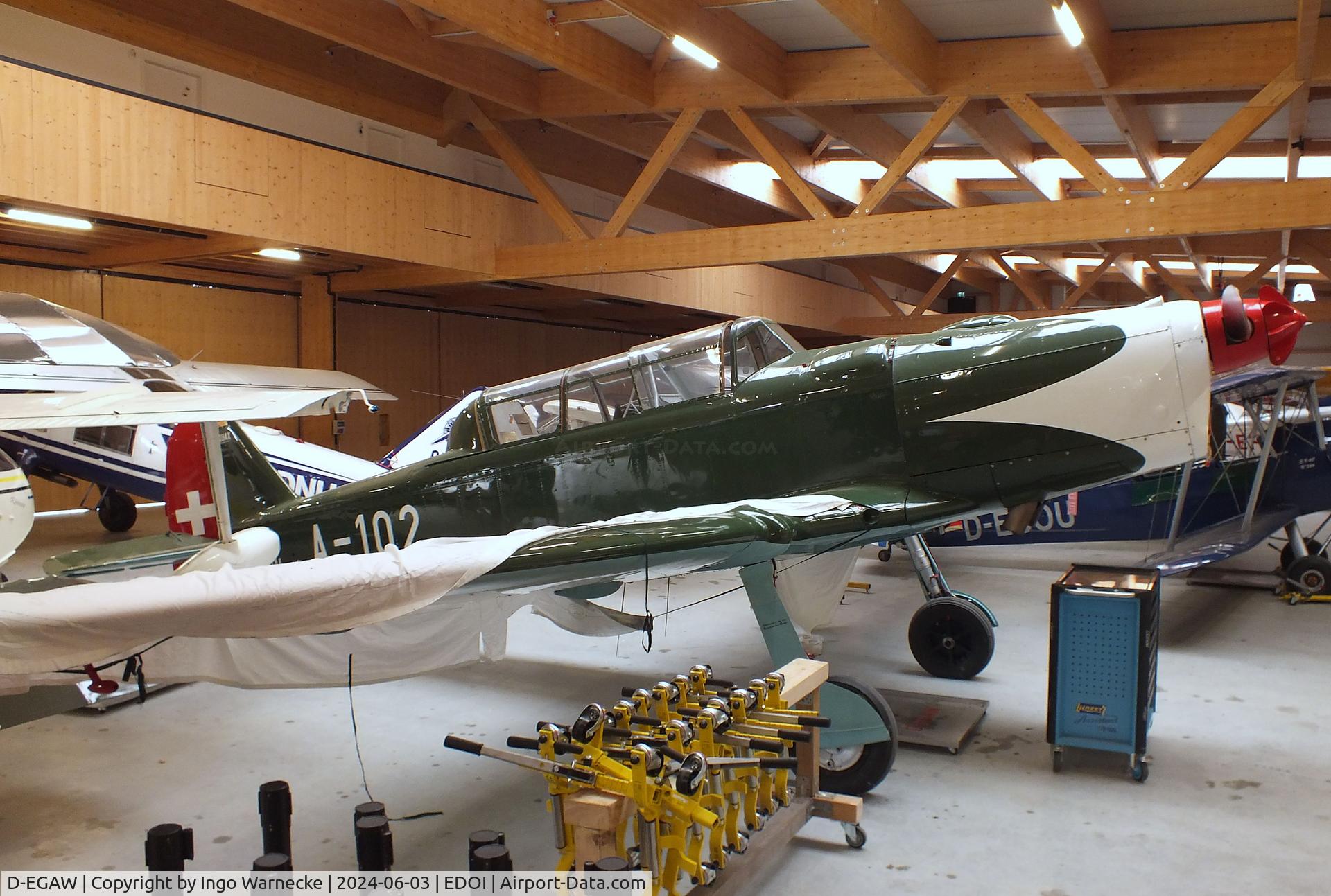 D-EGAW, 1948 Pilatus P2-06 C/N 49, Pilatus P2-06 at Bienenfarm airfield (home of part of the collection of Quax, association for the promotion of historic aircraft e.V.), Paulinenaue
