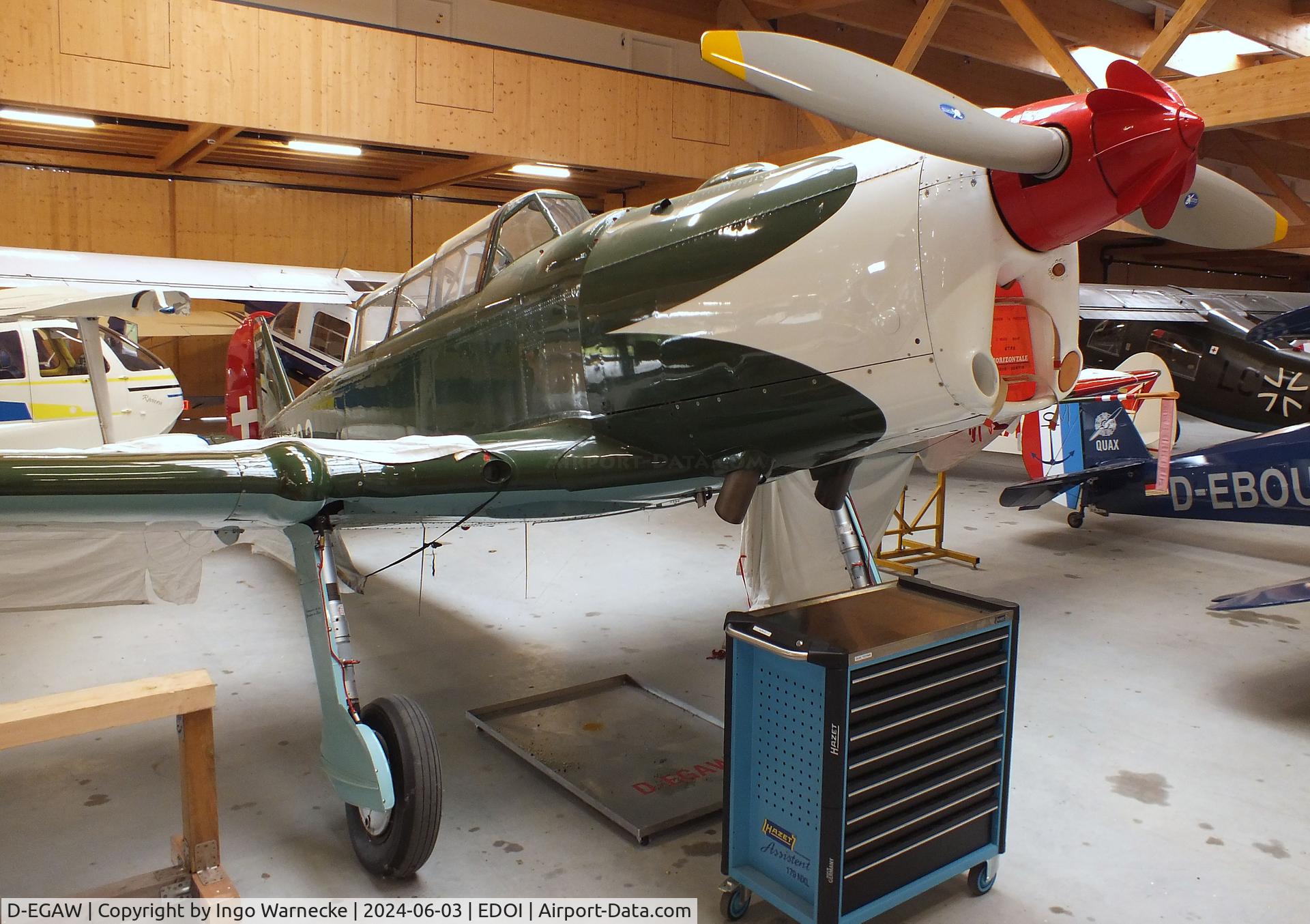 D-EGAW, 1948 Pilatus P2-06 C/N 49, Pilatus P2-06 at Bienenfarm airfield (home of part of the collection of Quax, association for the promotion of historic aircraft e.V.), Paulinenaue