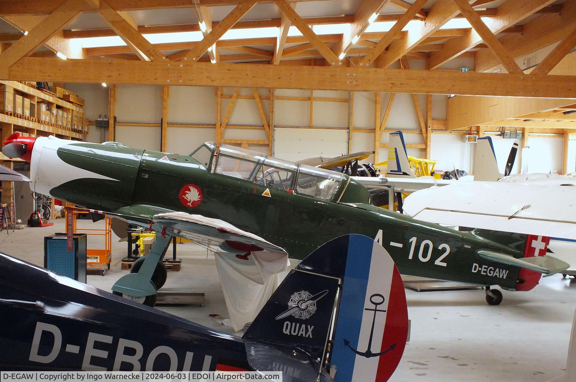 D-EGAW, 1948 Pilatus P2-06 C/N 49, Pilatus P2-06 at Bienenfarm airfield (home of part of the collection of Quax, association for the promotion of historic aircraft e.V.), Paulinenaue