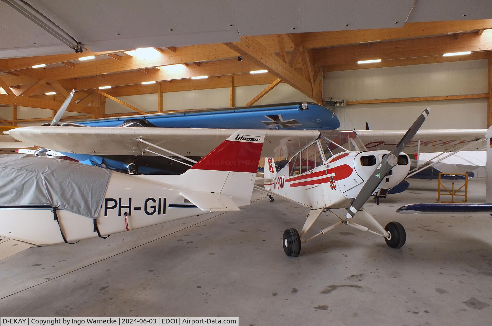D-EKAY, 1952 Piper PA-18-90 Super Cub C/N 18-1340, Piper PA-18-90 Super Cub at Bienenfarm airfield (home of part of the collection of Quax, association for the promotion of historic aircraft e.V.), Paulinenaue
