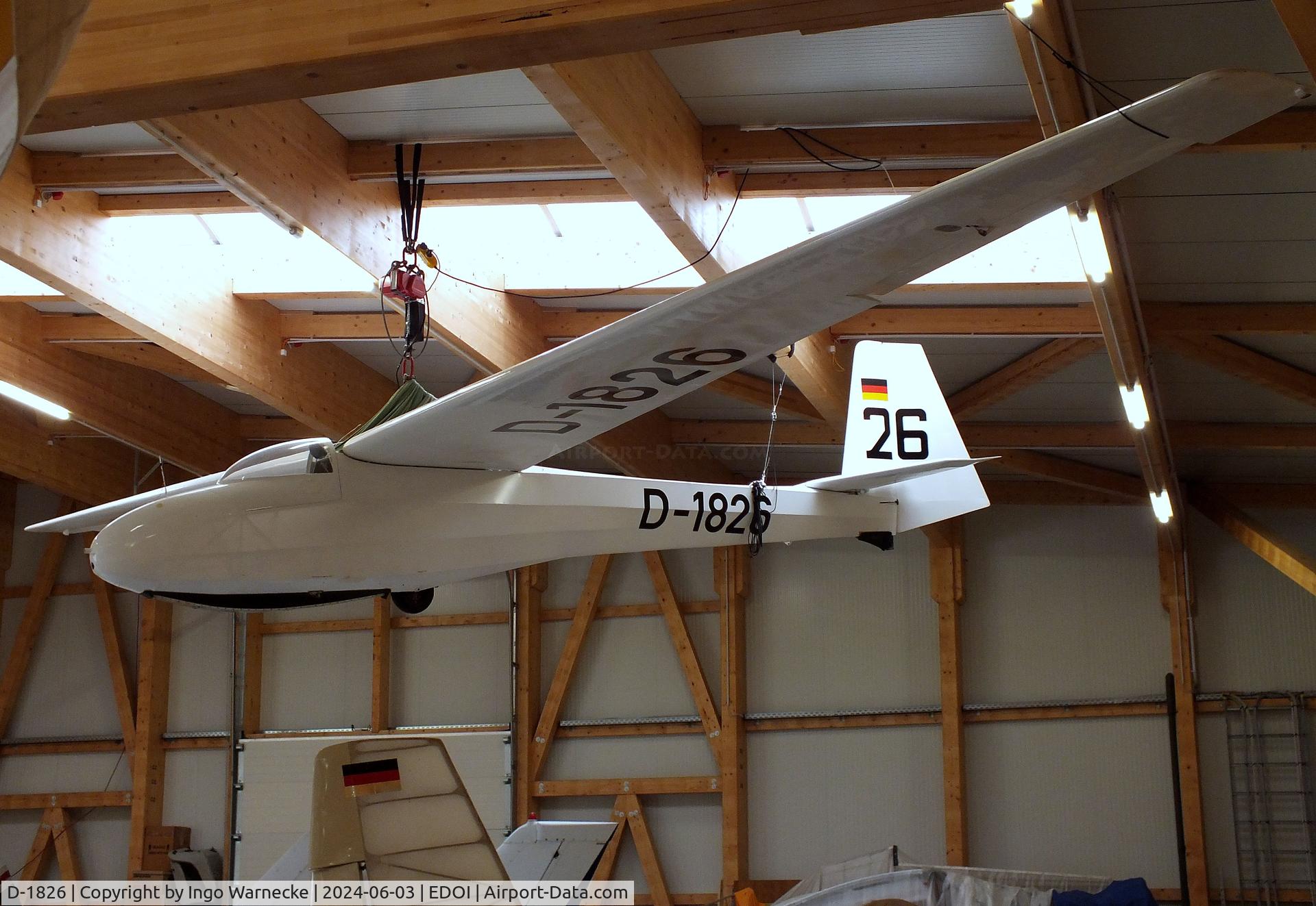 D-1826, 1964 Schleicher Ka-8B C/N 8165/03, Schleicher Ka 8B at Bienenfarm airfield (home of part of the collection of Quax, association for the promotion of historic aircraft e.V.), Paulinenaue