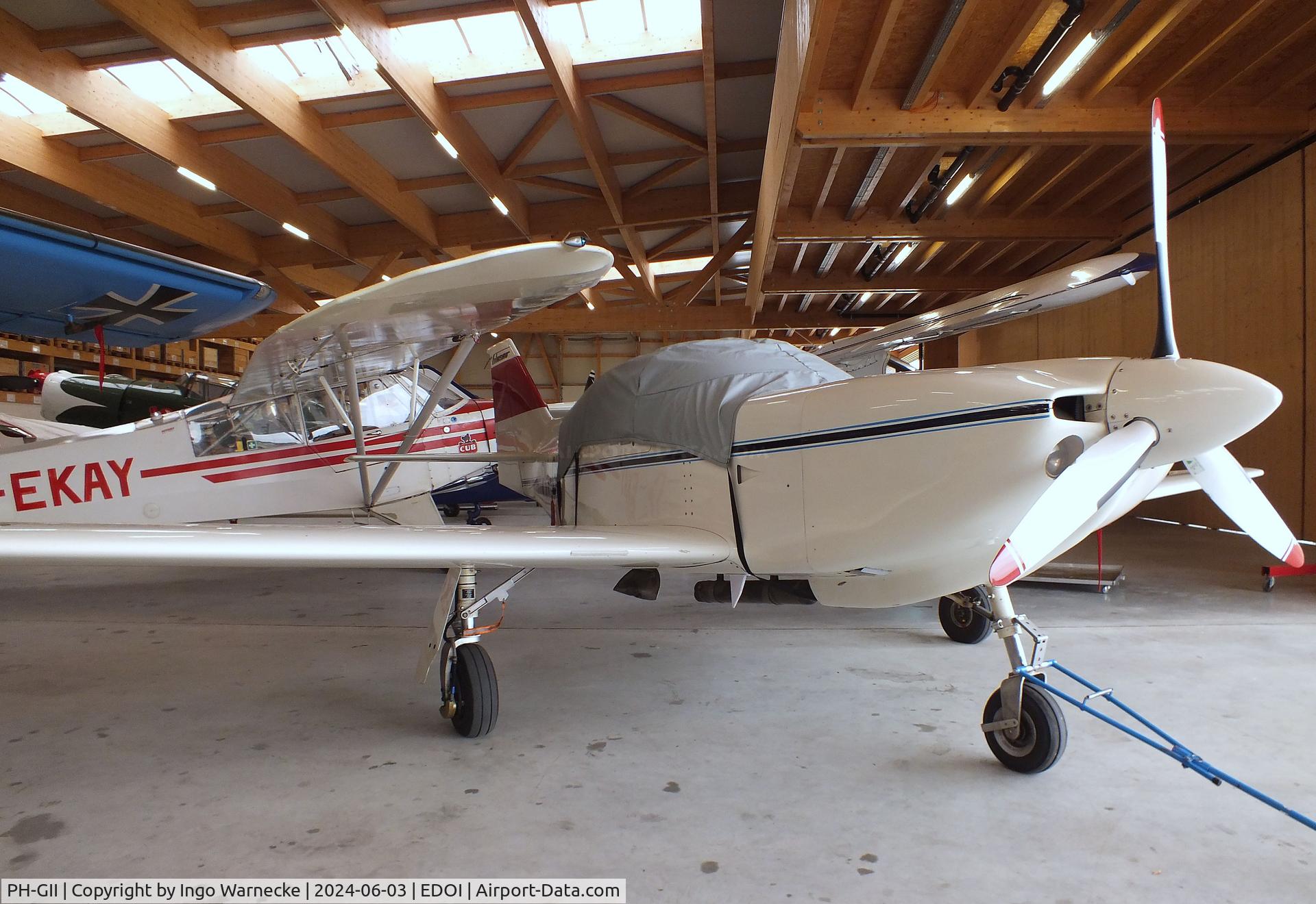 PH-GII, Stoddard-Hamilton Glasair Super II RG C/N 1116, Stoddard-Hamilton Glasair Super II RG at Bienenfarm airfield (home of part of the collection of Quax, association for the promotion of historic aircraft e.V.), Paulinenaue