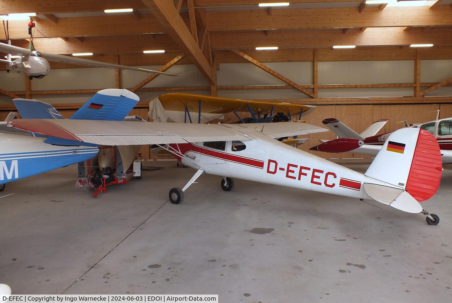 D-EFEC, 1948 Cessna 140 C/N 14812, Cessna 140 at Bienenfarm airfield (home of part of the collection of Quax, association for the promotion of historic aircraft e.V.), Paulinenaue