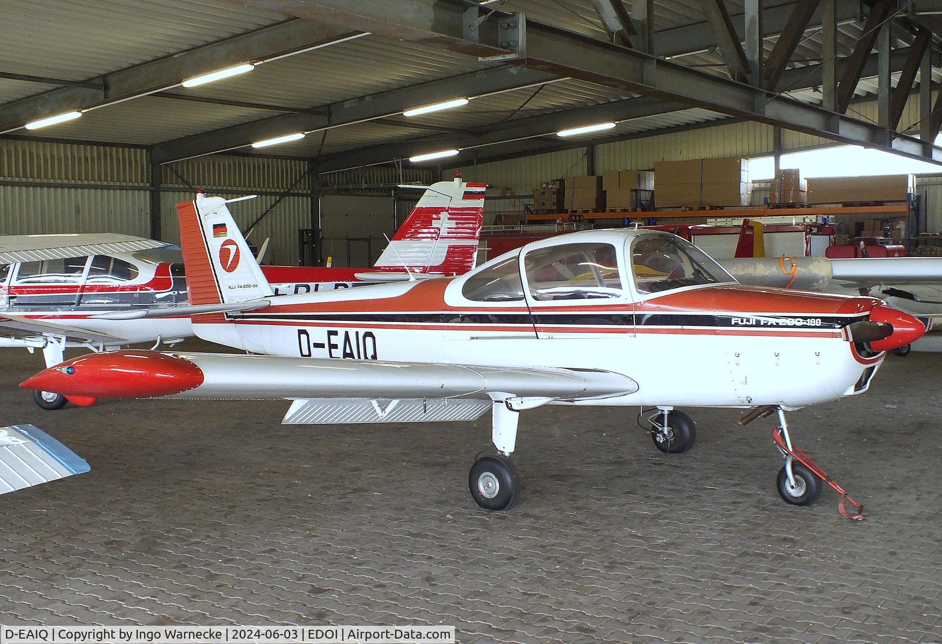 D-EAIQ, 1971 Fuji FA-200-180 Aero Subaru C/N 100, Fuji FA-200-180 Aero Subaru at Bienenfarm airfield (home of part of the collection of Quax, association for the promotion of historic aircraft e.V.), Paulinenaue