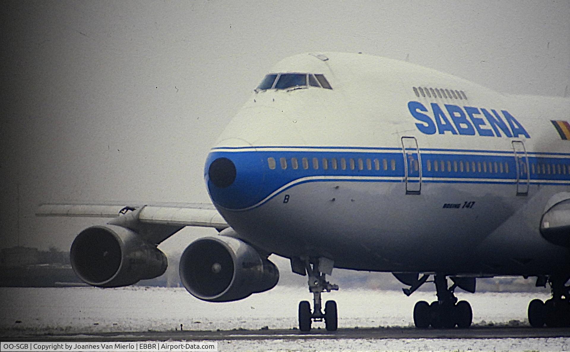 OO-SGB, 1990 Boeing 747-129 C/N 20402, ex-slide