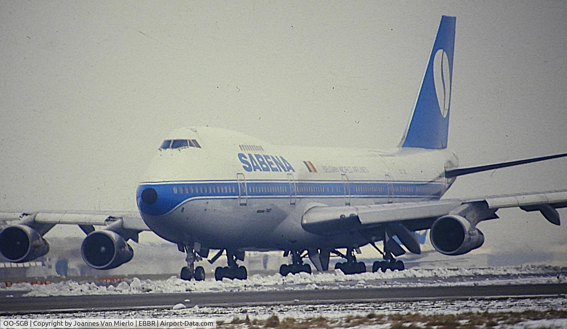 OO-SGB, 1990 Boeing 747-129 C/N 20402, ex-slide