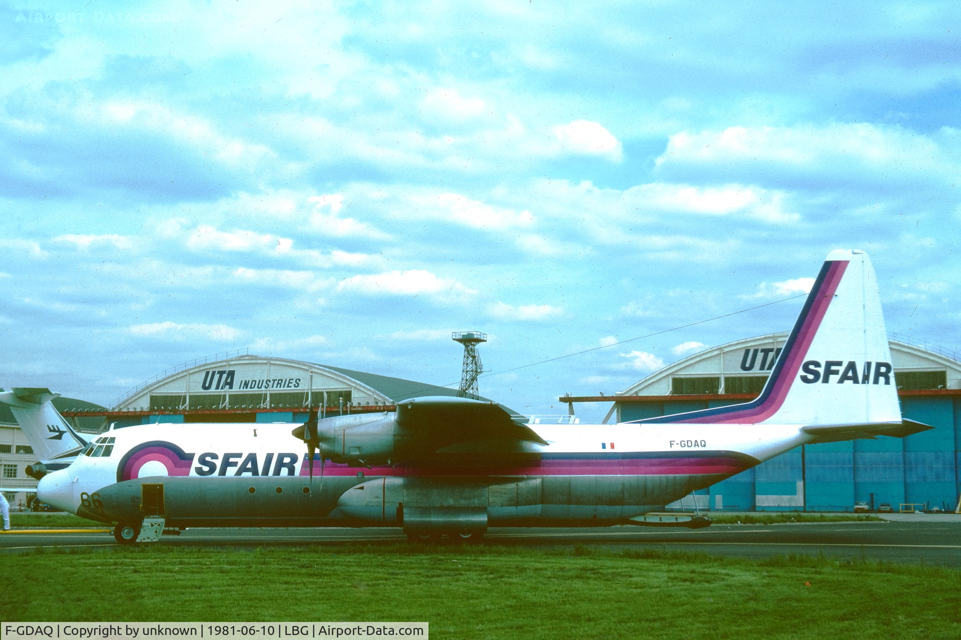 F-GDAQ, 1975 Lockheed L-100-30 Hercules (L-382G) C/N 382-4600, LBG 10.6.1981
