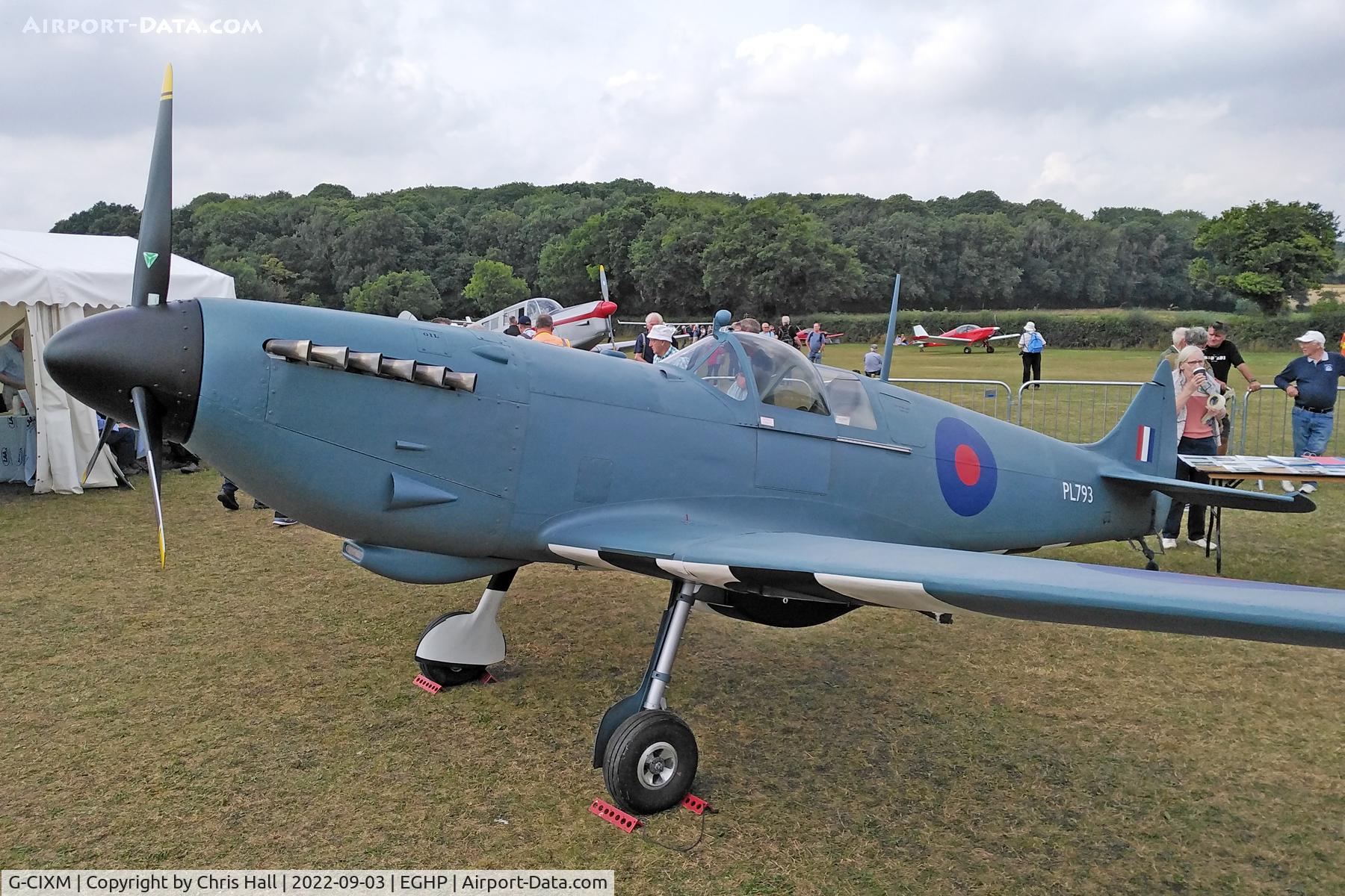G-CIXM, 2016 Supermarine Aircraft Spitfire Mk.26 C/N PFA 324-14509, LAA fly in, Popham