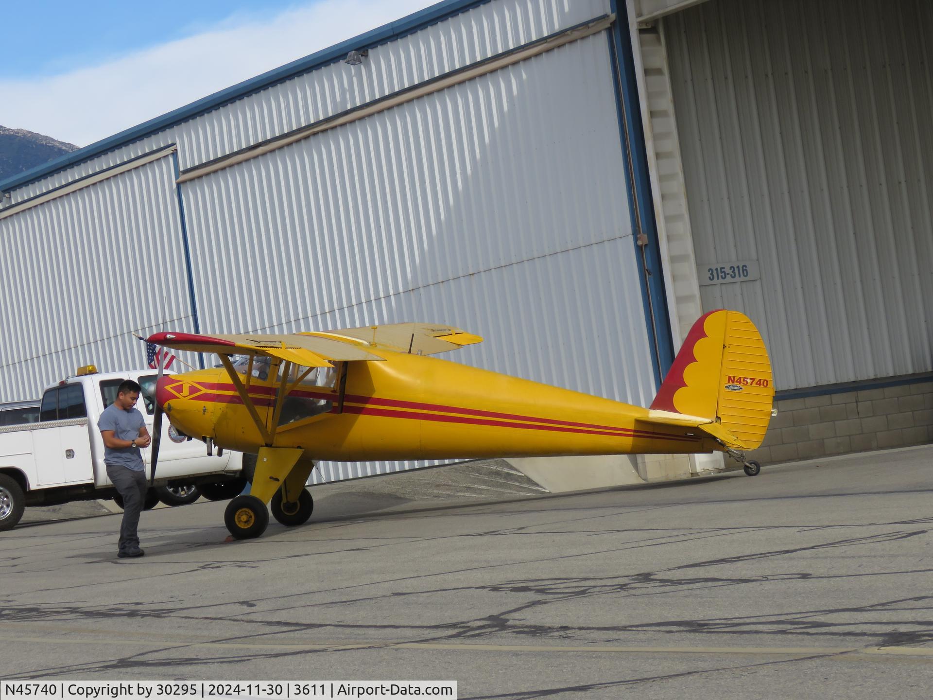N45740, 1946 Luscombe 8A C/N 2267, Parked
