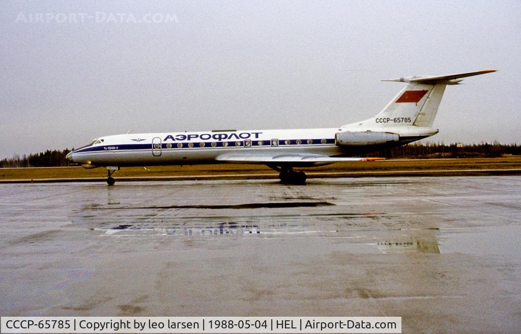 CCCP-65785, 1980 Tupolev TU-134A C/N 62750, Helsinki 4.5.1988