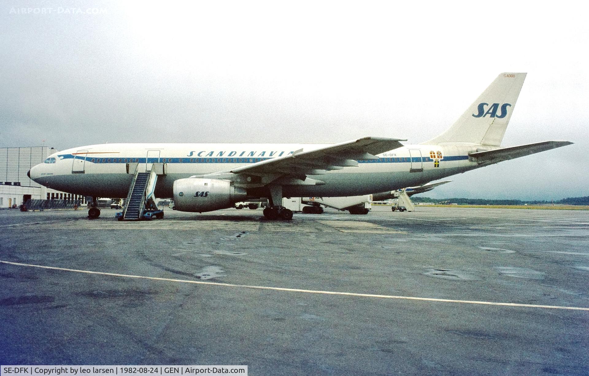 SE-DFK, 1979 Airbus A300B4-120 C/N 94, Oslo Gardermoen 24.8.1982