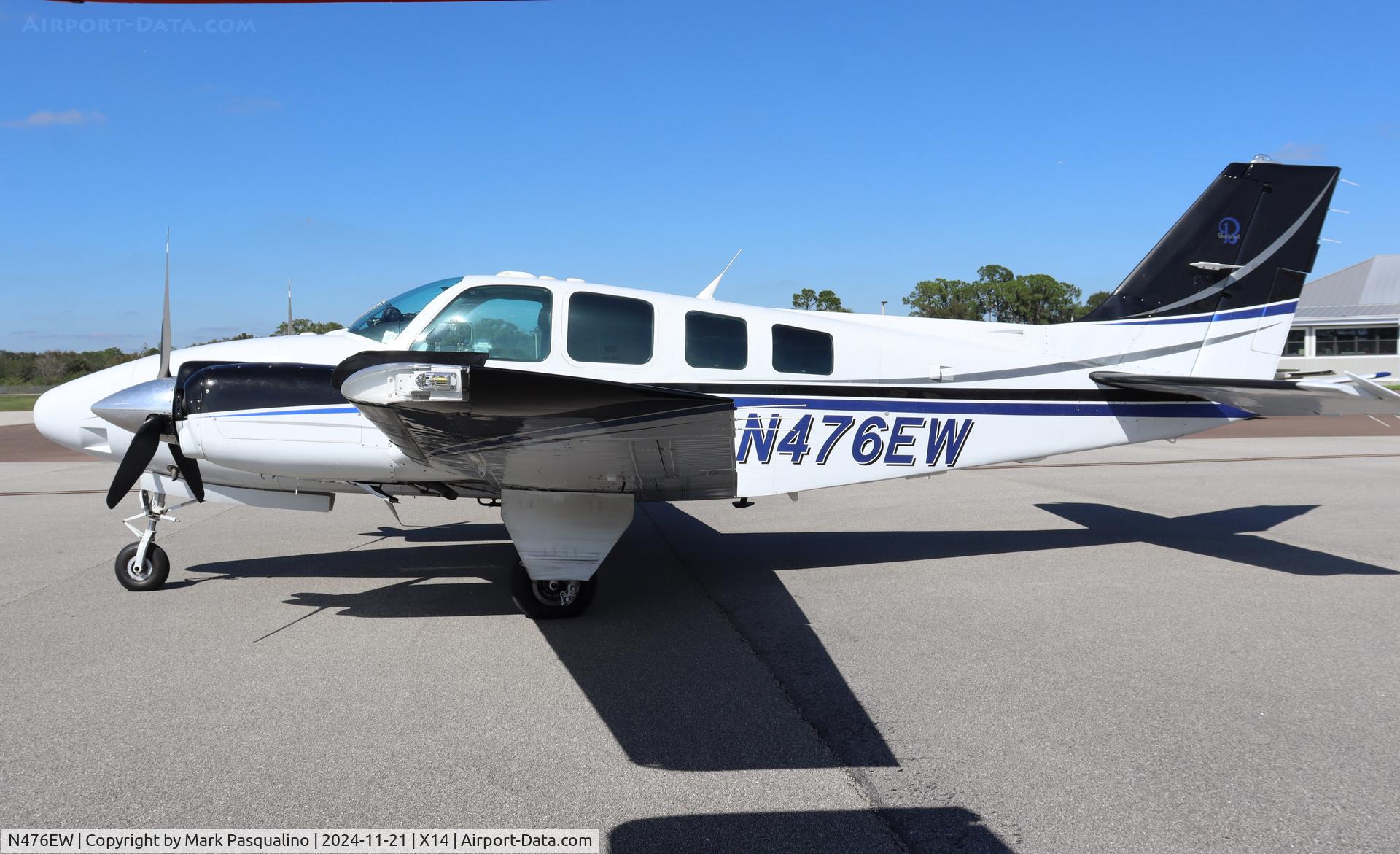 N476EW, 1996 Raytheon Aircraft Company 58 C/N TH-1797, Beech 58