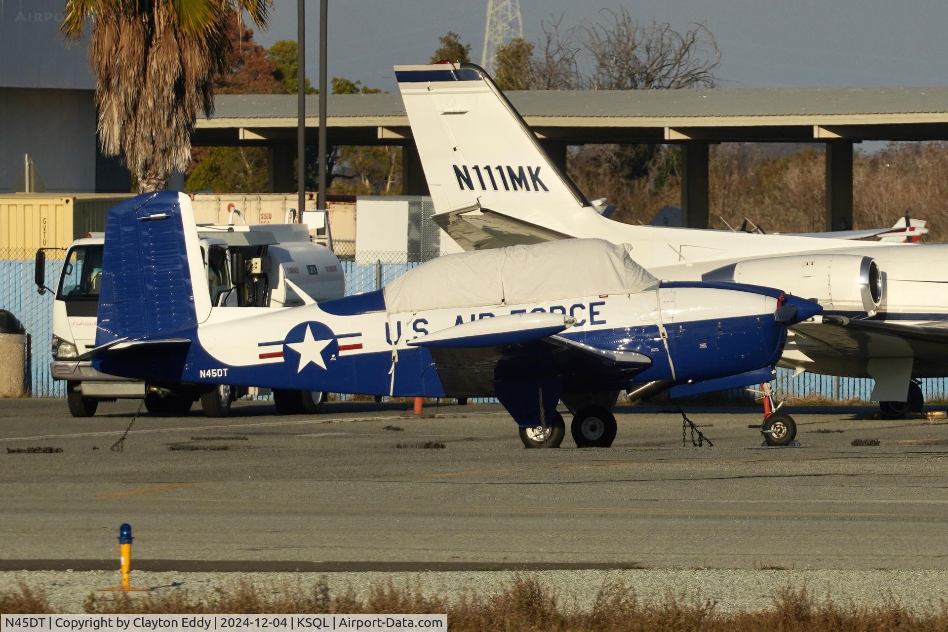 N45DT, Beech A45 C/N G-785, San Carlos Airport in California 2024.