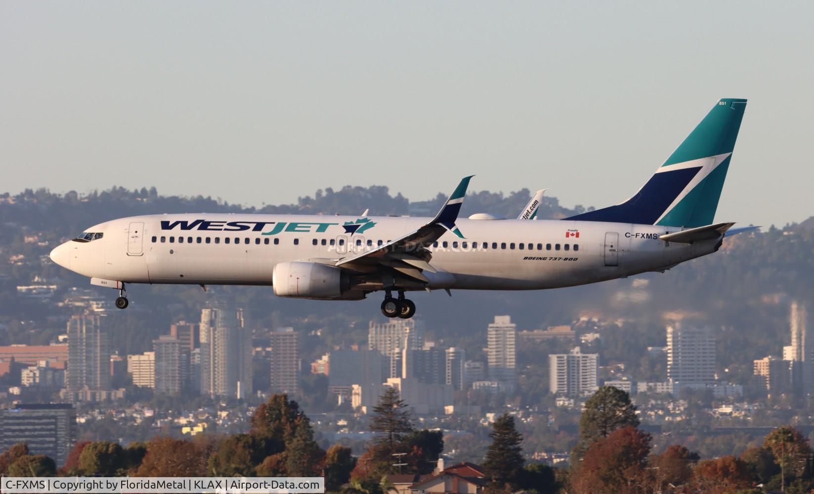 C-FXMS, 2016 Boeing 737-800 C/N 40833, WJA 738 zx cyyc-lax