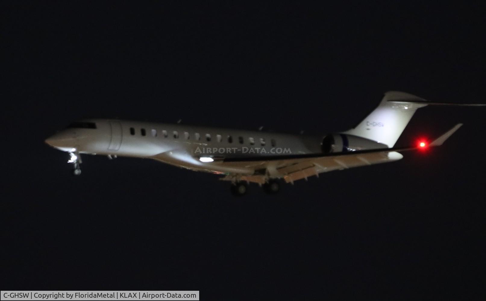 C-GHSW, 2021 Bombardier BD-700-2A12 Global 7500 C/N 70102, Global 7500 zx sjc-lax