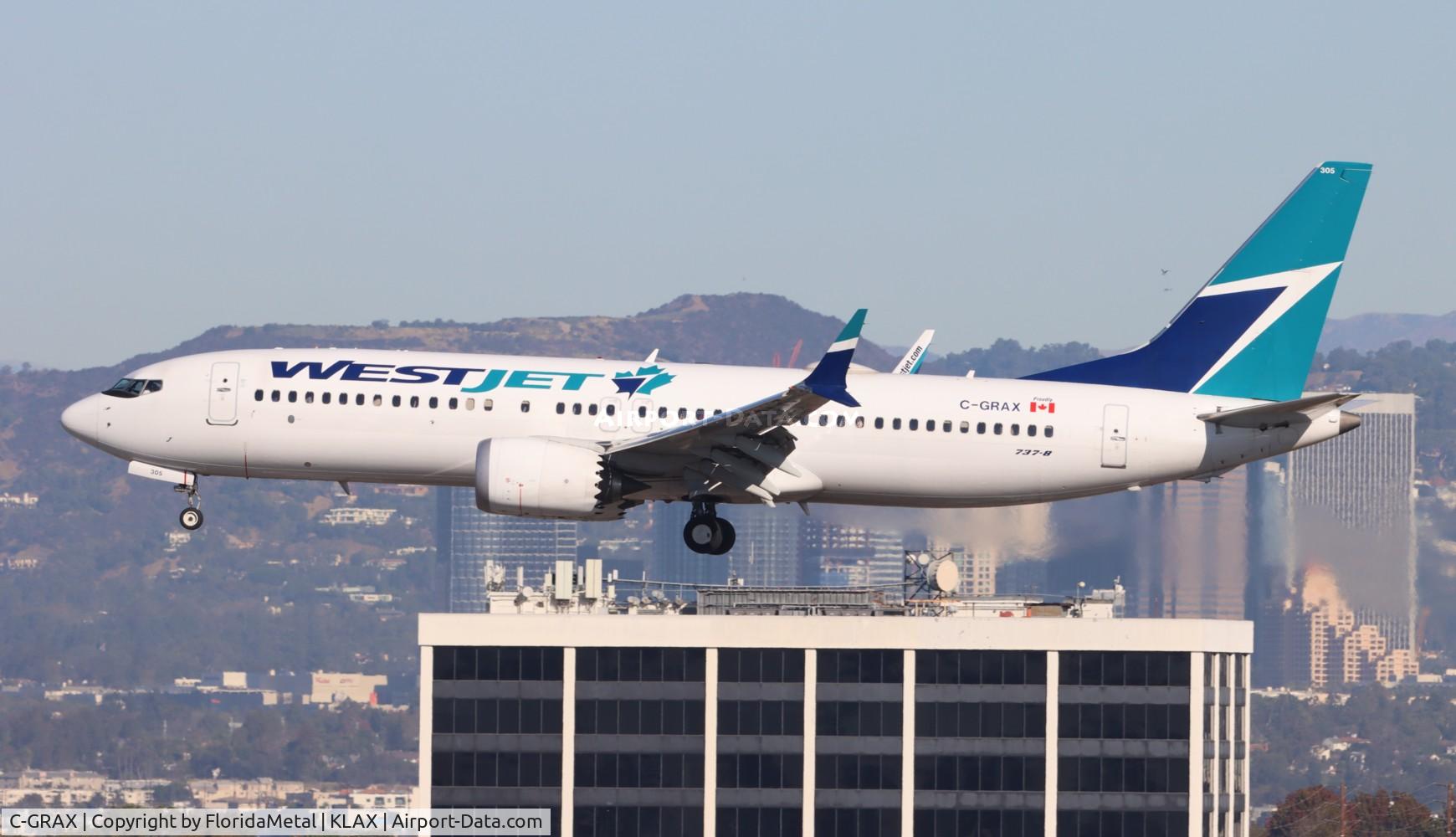 C-GRAX, 2017 Boeing 737-8 MAX C/N 60513, WJA 737-8 zx cywg-lax