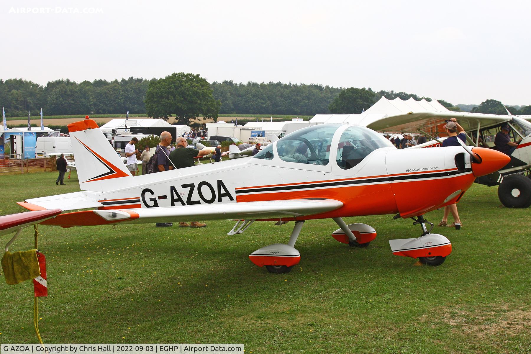 G-AZOA, 1972 Bolkow Bo-209 Monsun C/N 183, LAA fly in, Popham