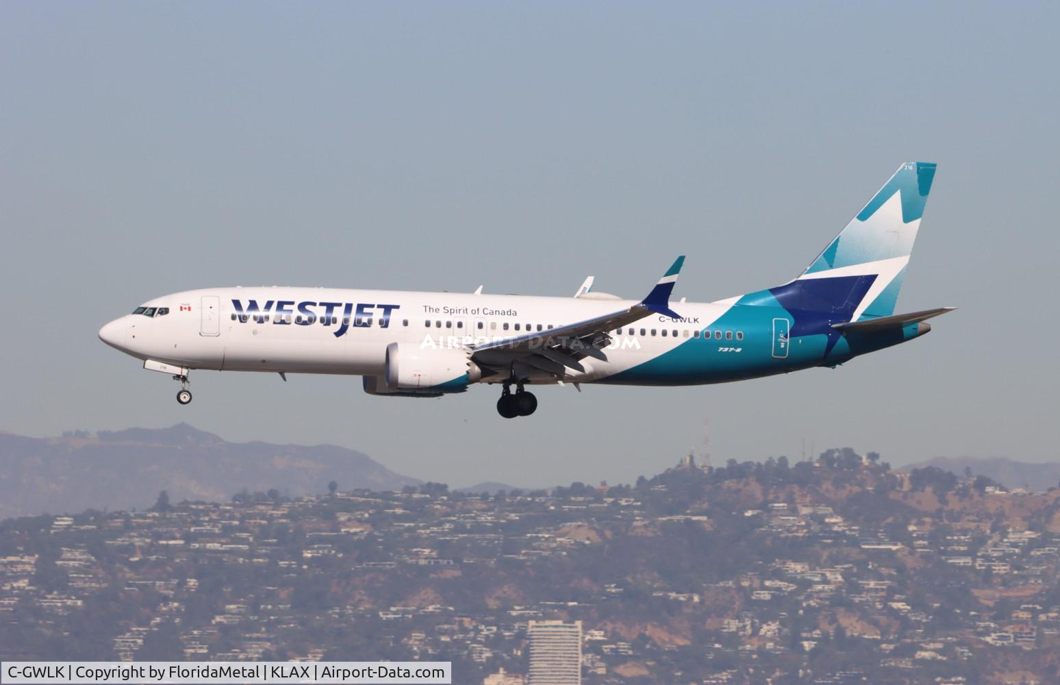 C-GWLK, 2019 Boeing 737-8 MAX C/N 62877, WJA 737-8 zx cyvr-lax
