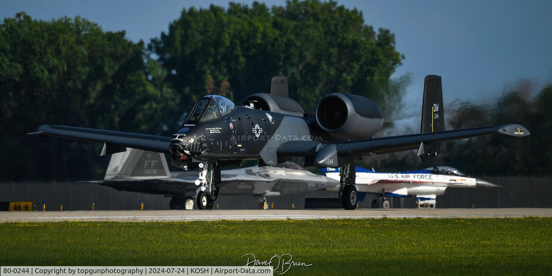 80-0244, 1980 Fairchild Republic A-10C Thunderbolt II C/N A10-0594, HOG1 holding short for departure