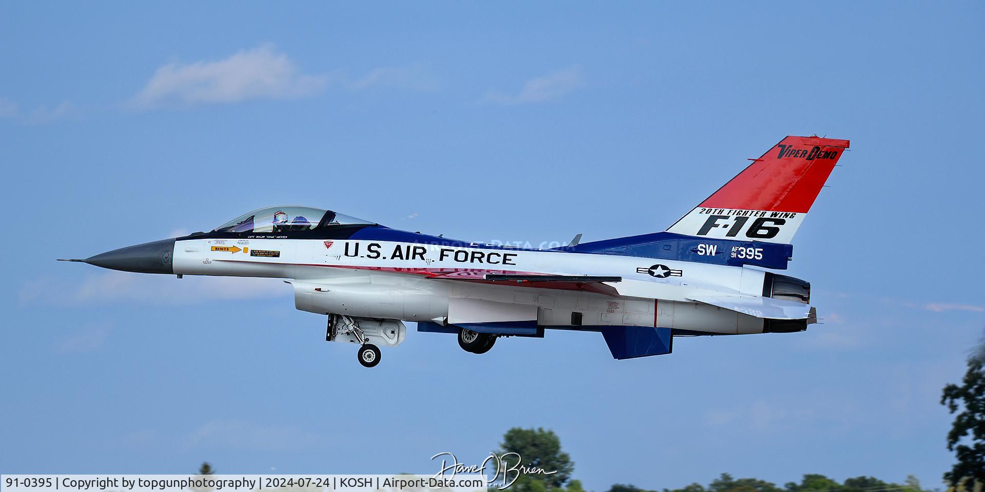 91-0395, 1991 General Dynamics F-16CM Fighting Falcon C/N CC-93, Pilot: Capt Taylor 