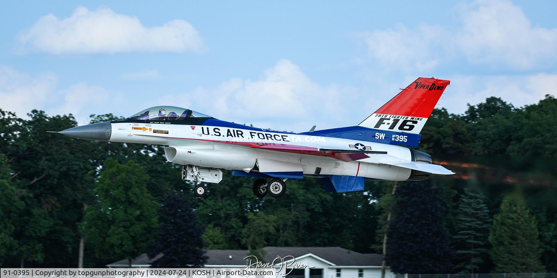 91-0395, 1991 General Dynamics F-16CM Fighting Falcon C/N CC-93, FEMA blasting off