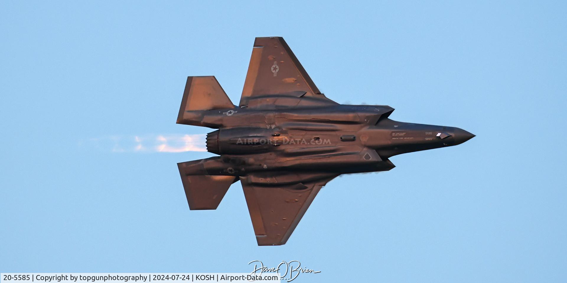 20-5585, 2020 Lockheed Martin F-35A Lightning II C/N AF-345, OSHKOSH 24 Evening Demo