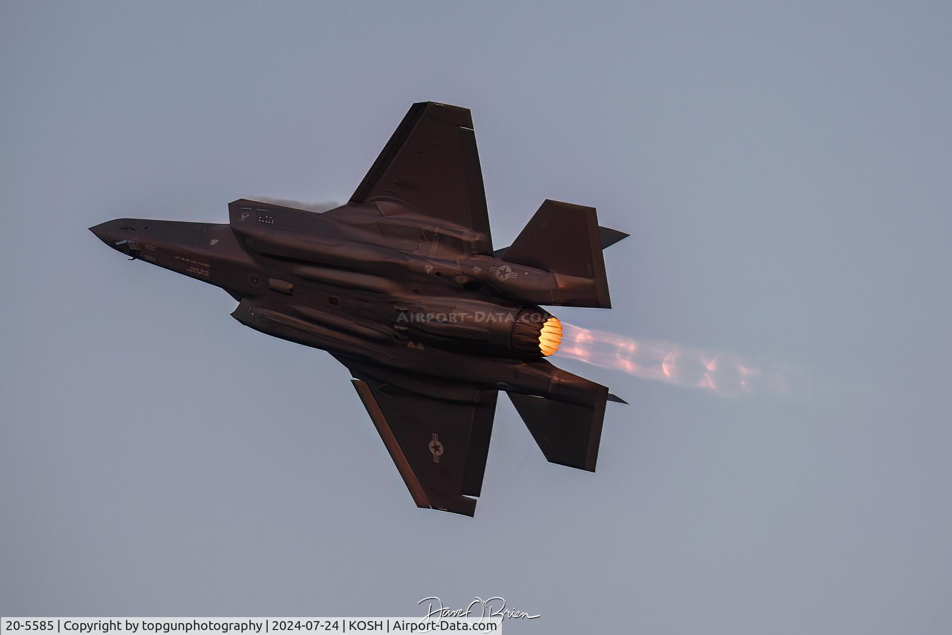 20-5585, 2020 Lockheed Martin F-35A Lightning II C/N AF-345, MACH rips past show center and pulls up to land