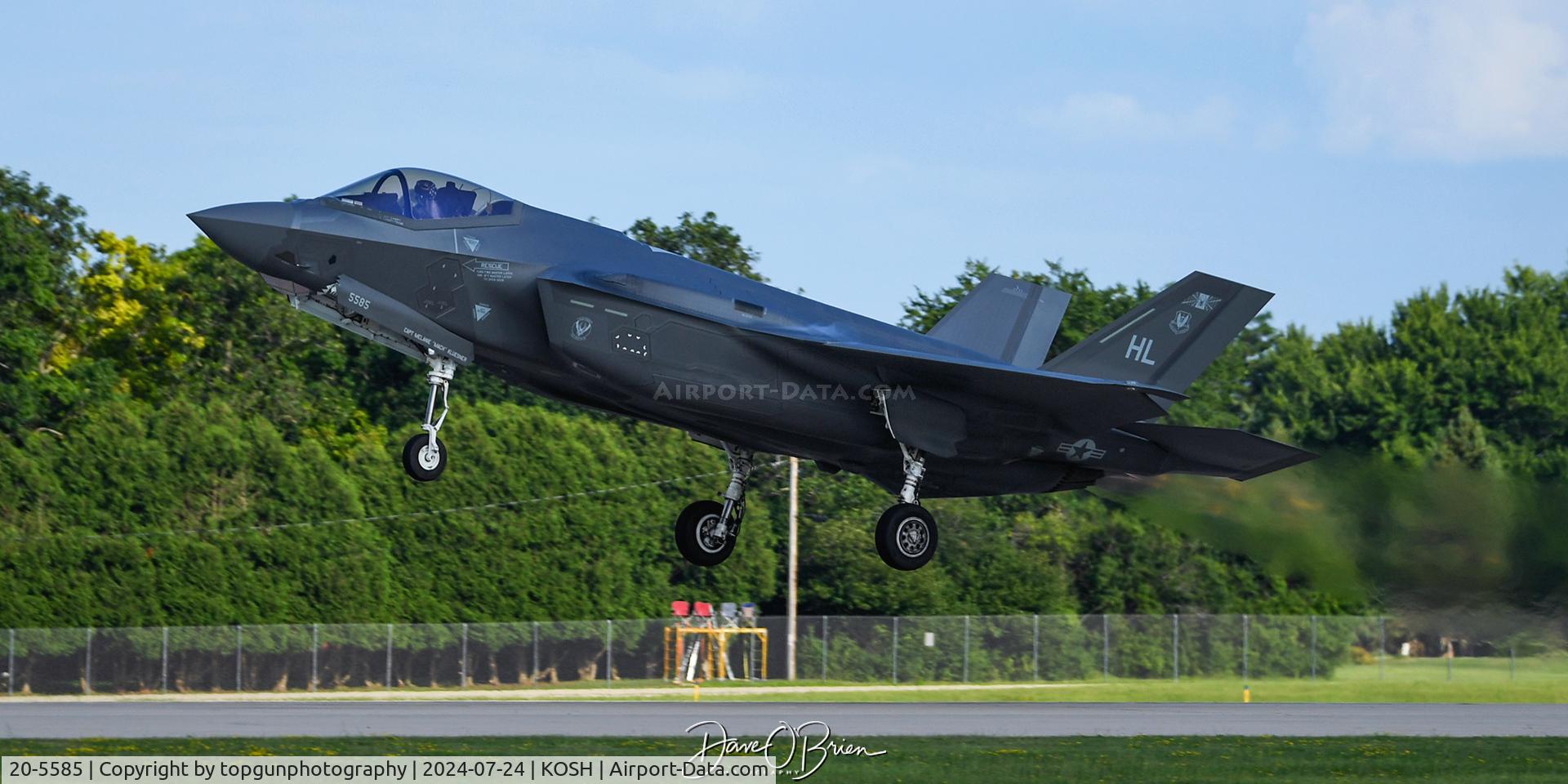 20-5585, 2020 Lockheed Martin F-35A Lightning II C/N AF-345, MACH Lifting off for the Air Force Heritage Demo