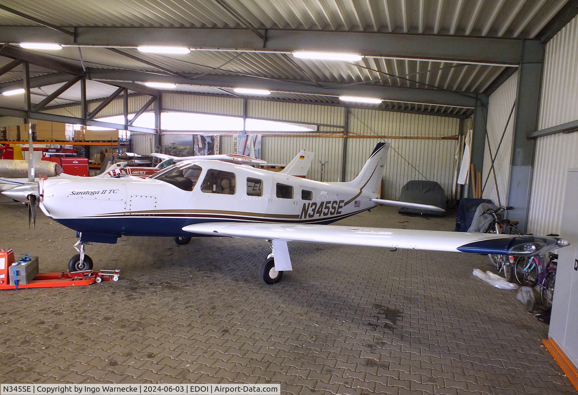 N345SE, 2004 Piper PA-32R-301T Turbo Saratoga C/N 3257345, Piper PA-32R-301T Turbo Saratoga SP at Bienenfarm airfield (home of part of the collection of Quax, association for the promotion of historic aircraft e.V.), Paulinenaue