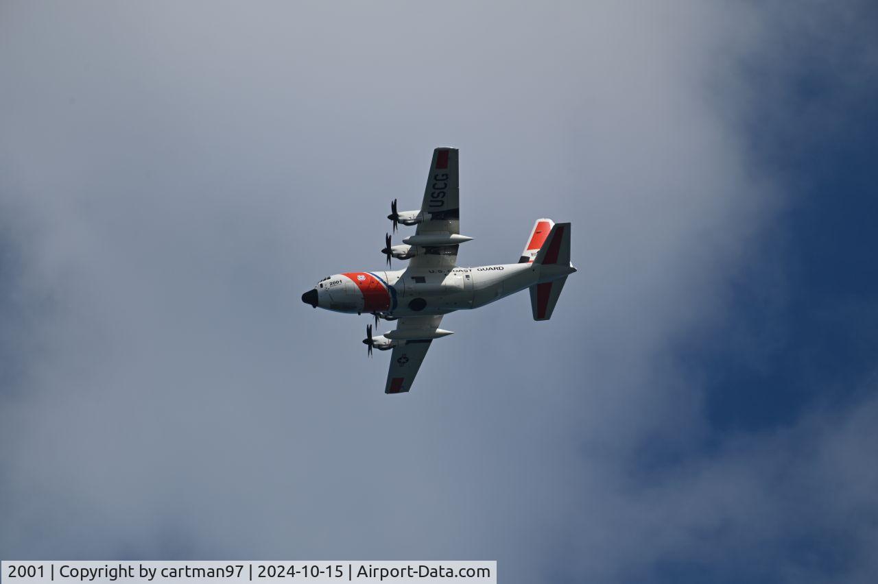2001, Lockheed Martin HC-130J Hercules C/N 382-5524, USCG 2001 out of Elizabeth City flying down the Outer Banks