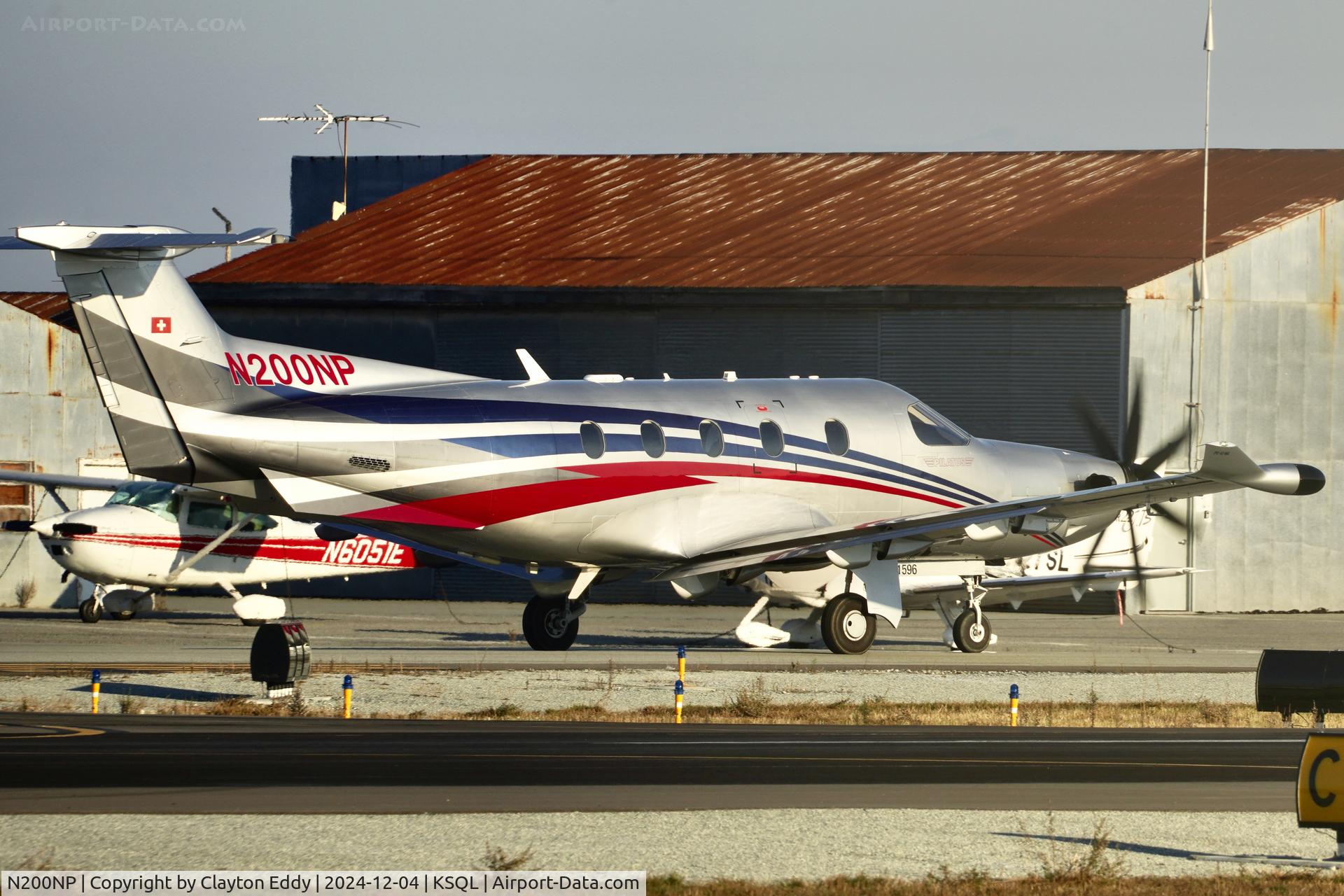 N200NP, 2016 Pilatus PC-12/47E C/N 1596, San Carlos Airport in California 2024.