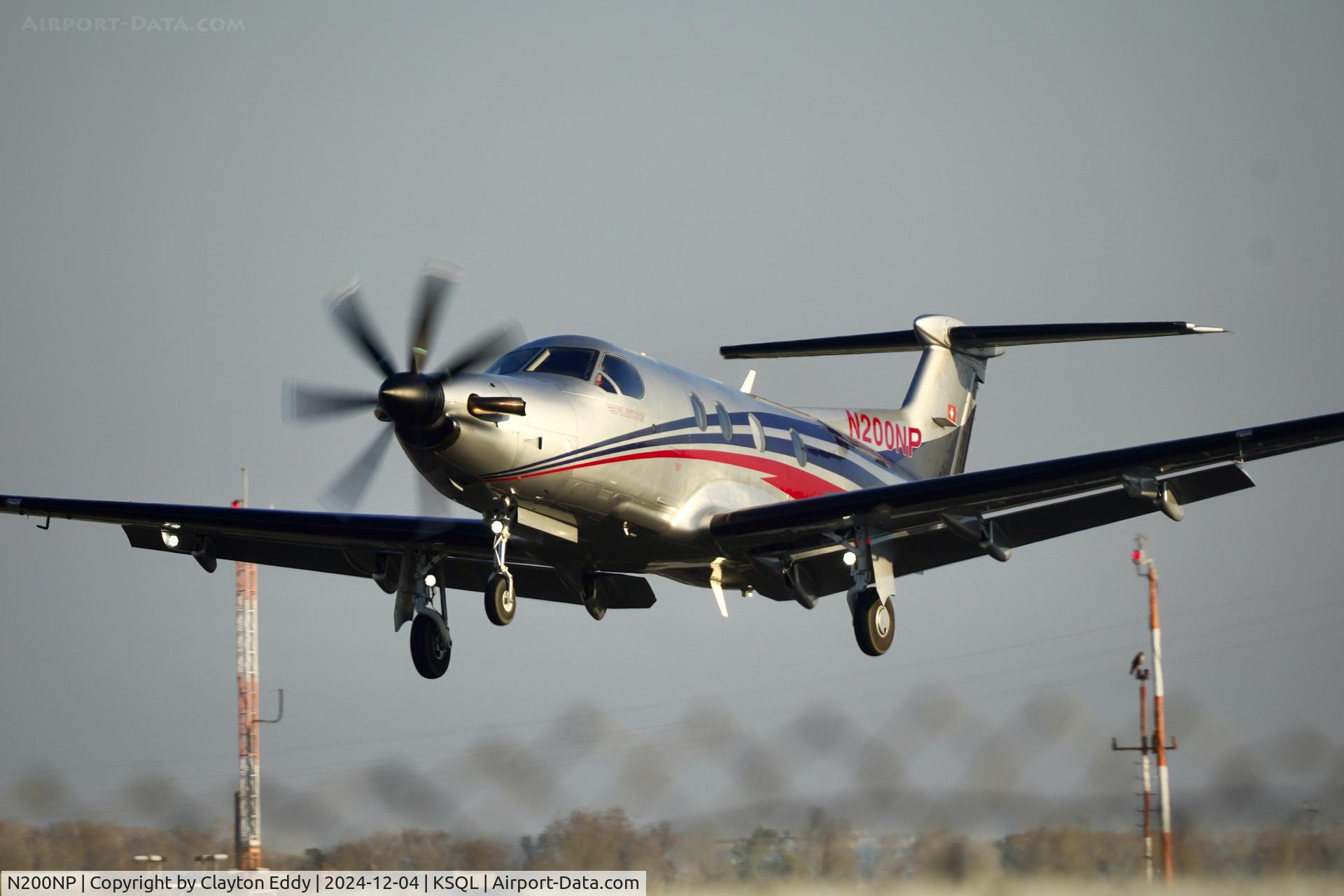 N200NP, 2016 Pilatus PC-12/47E C/N 1596, San Carlos Airport in California 2024.