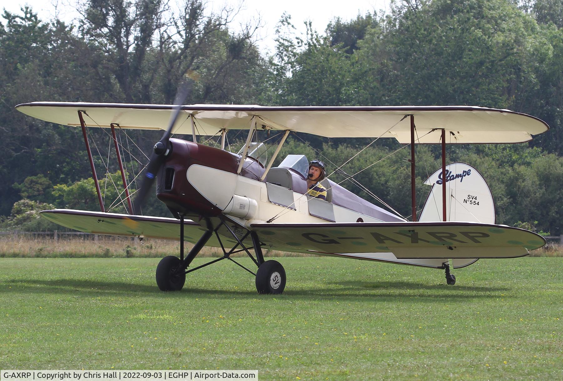 G-AXRP, 1947 Stampe-Vertongen SV-4C C/N 554, LAA fly in, Popham