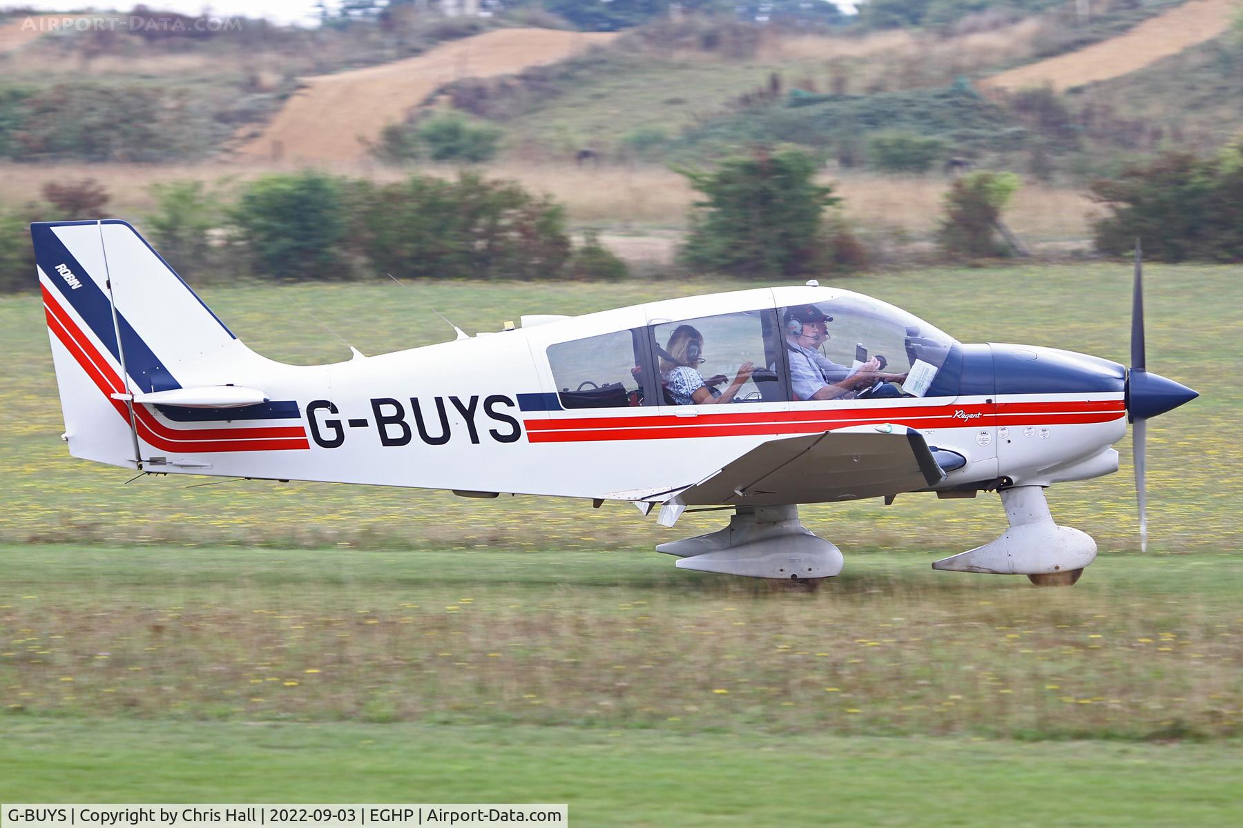 G-BUYS, 1993 Robin DR-400-180 Regent Regent C/N 2197, LAA fly in, Popham