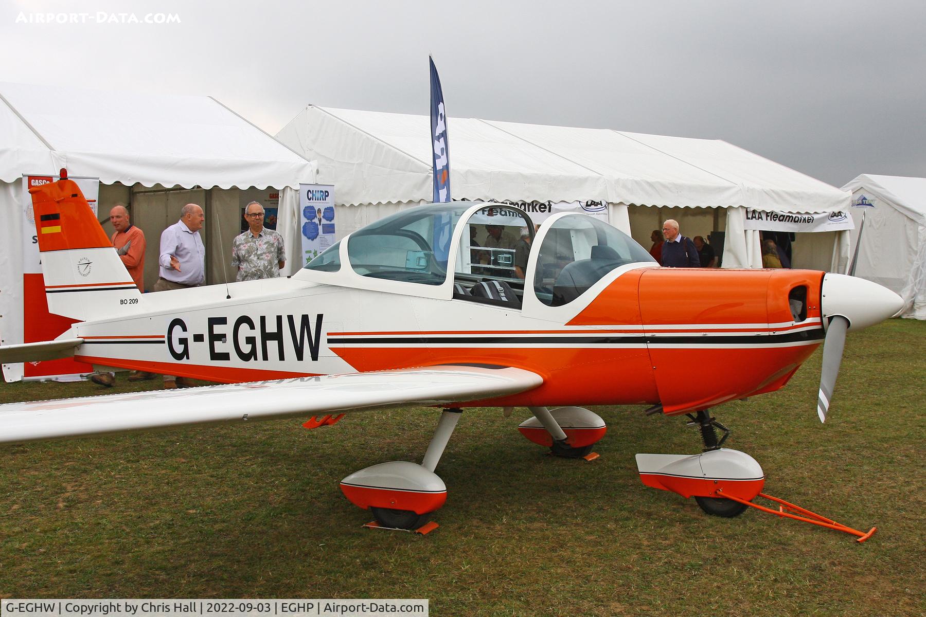 G-EGHW, 1984 Bolkow Bo-209 Monsun 150FV C/N 170, LAA fly in, Popham