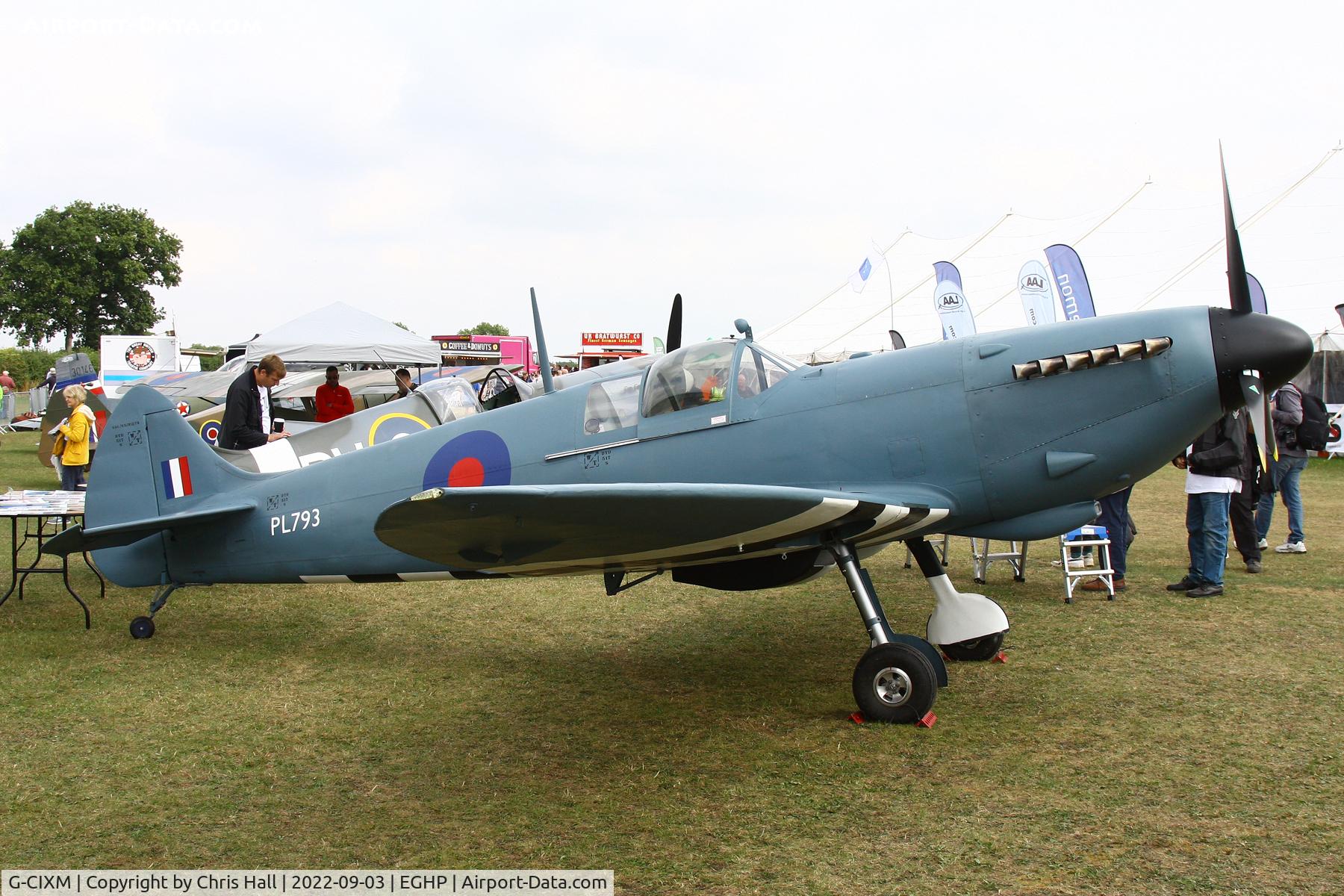 G-CIXM, 2016 Supermarine Aircraft Spitfire Mk.26 C/N PFA 324-14509, LAA fly in, Popham