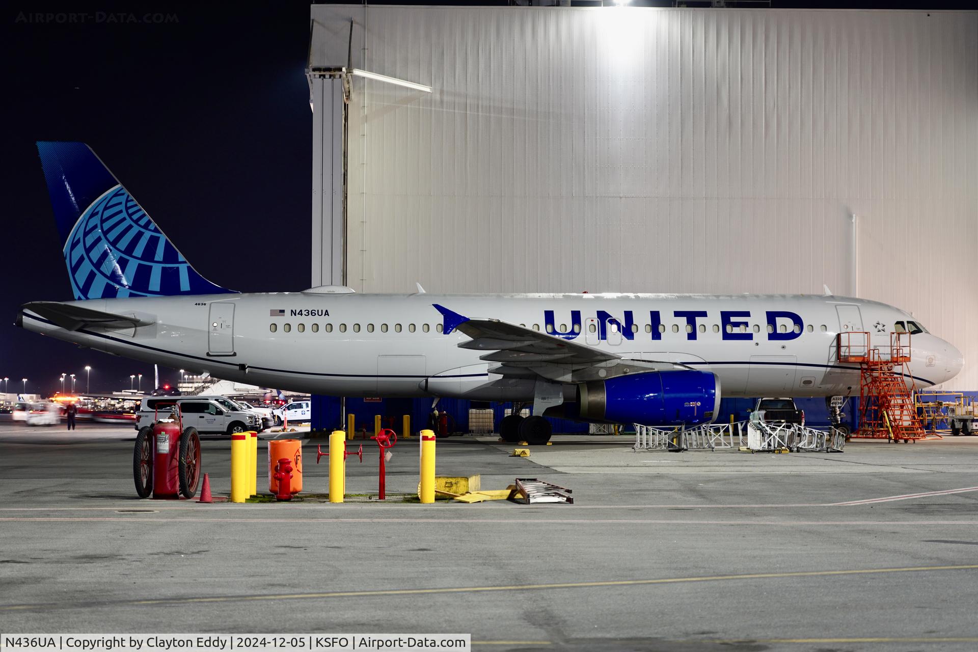 N436UA, 1996 Airbus A320-232 C/N 638, SFO 2024.