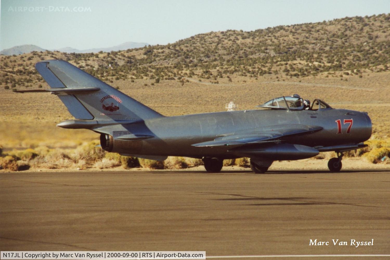N17JL, 1963 PZL-Mielec Lim-6bis (MiG-17) C/N 1J0510, Jimmy Leeward N17JL at Reno Air Races in September 2000.