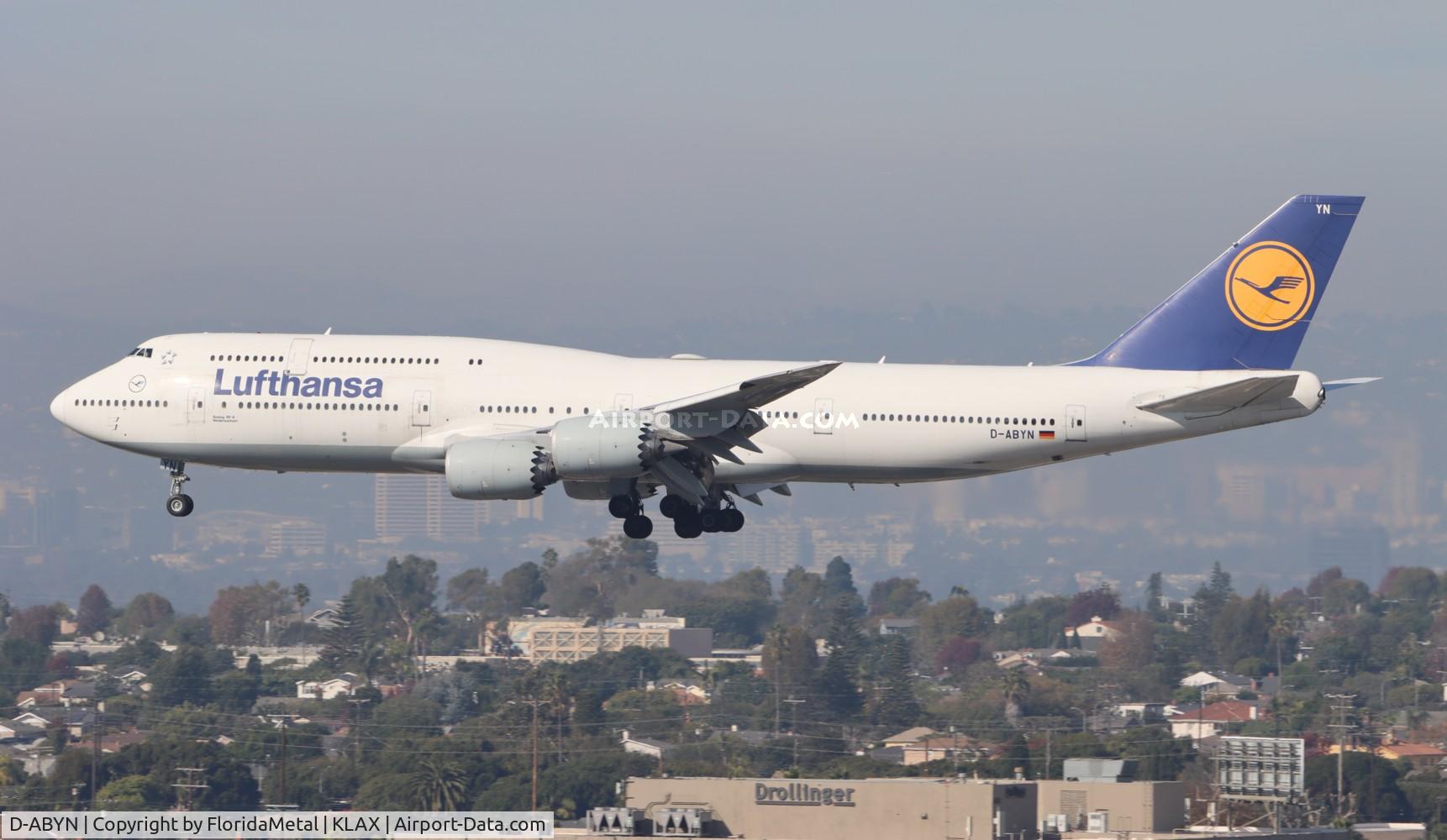 D-ABYN, 2014 Boeing 747-830 C/N 37838, DLH 748 zx fra, eddf-lax