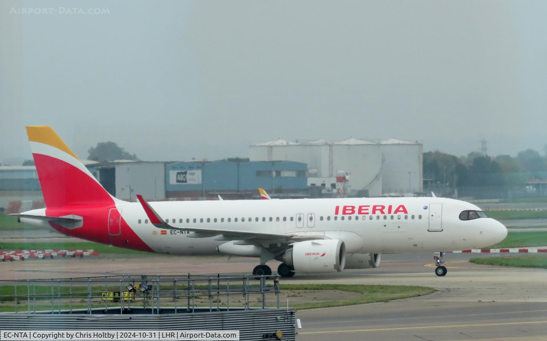 EC-NTA, 2021 Airbus A320-251N C/N 10696, Taxiing at London Heathrow