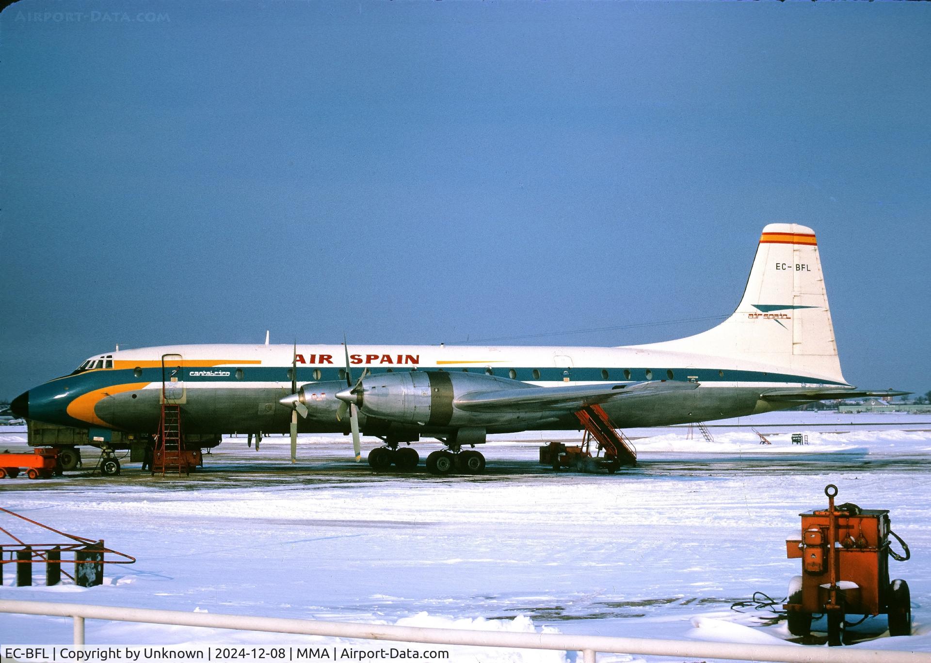 EC-BFL, 1957 Bristol 175 Britannia 313 C/N 13233, Malmø Bultofte