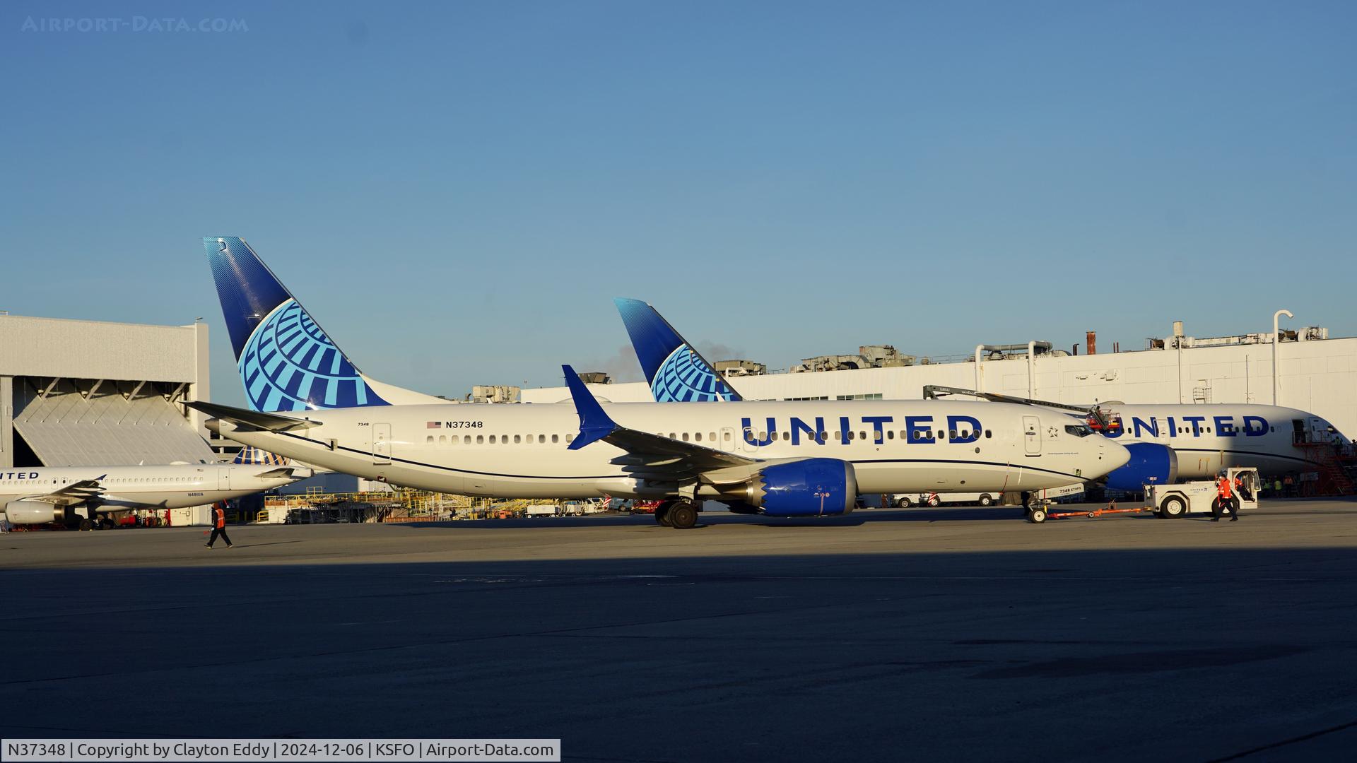 N37348, 2024 United Airlines Boeing C/N 67621, SFO 2024.