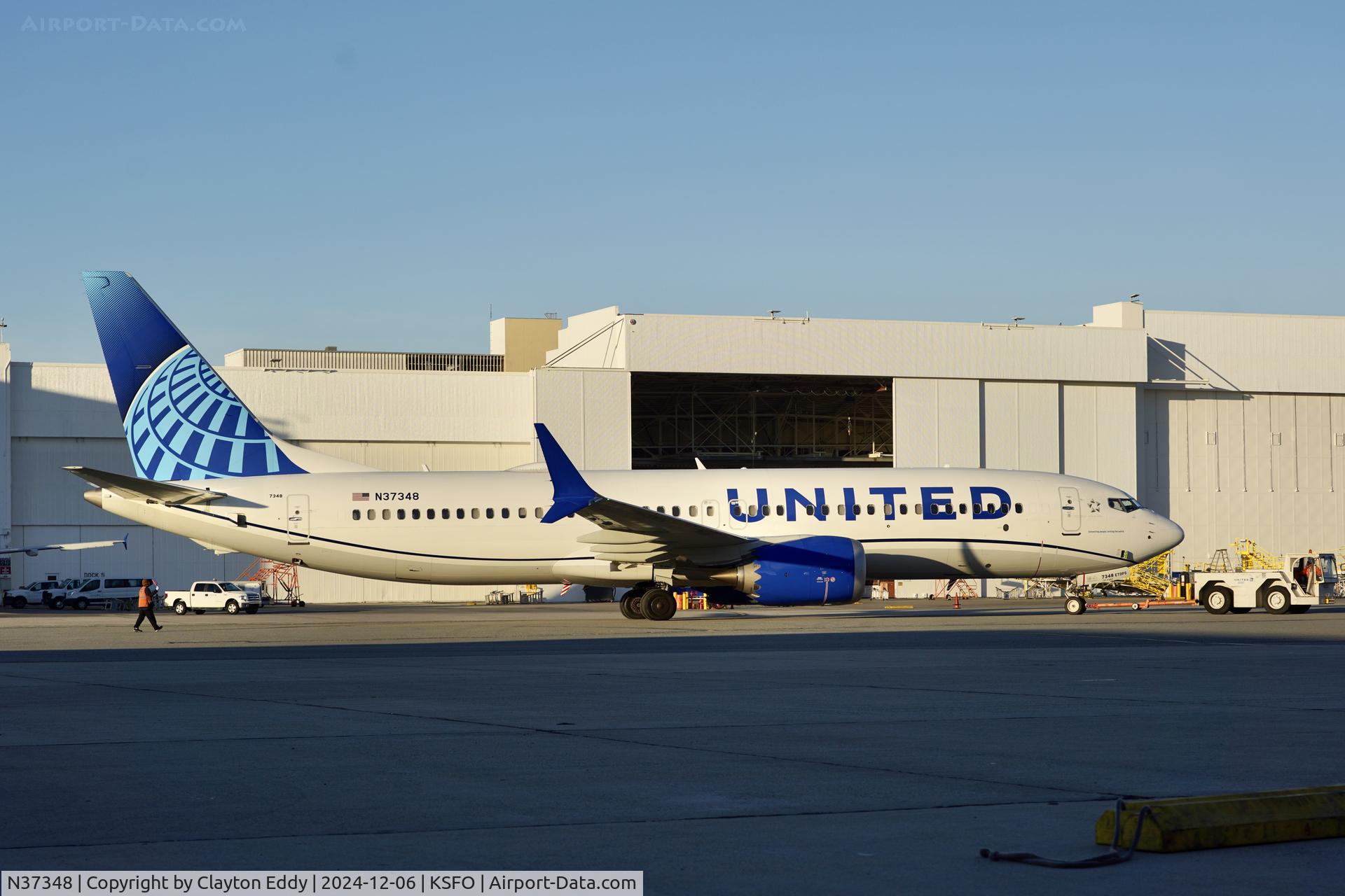N37348, 2024 United Airlines Boeing C/N 67621, SFO 2024.