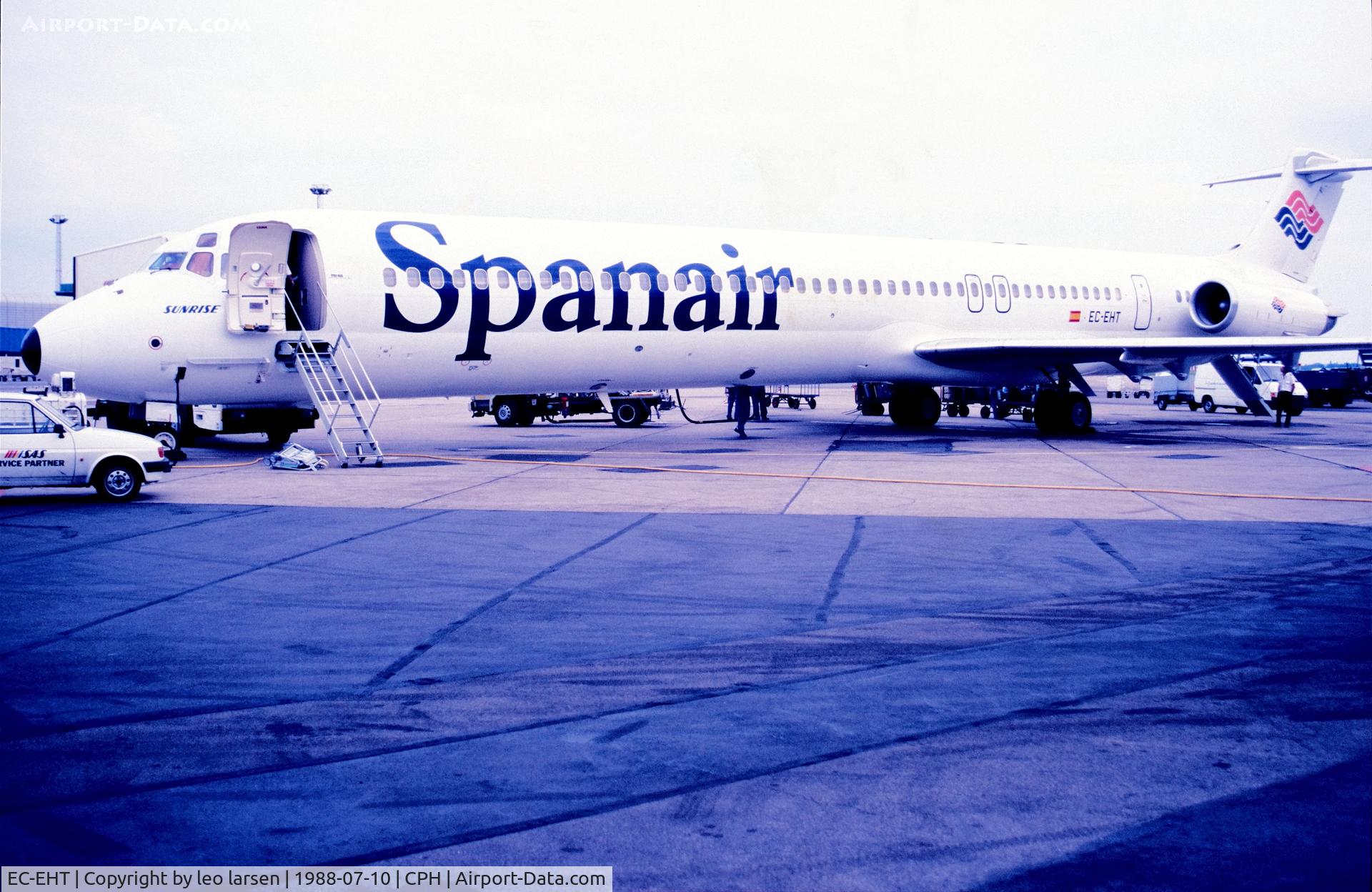 EC-EHT, 1988 McDonnell Douglas MD-83 (DC-9-83) C/N 49577, Copenhagen 10.7.1988