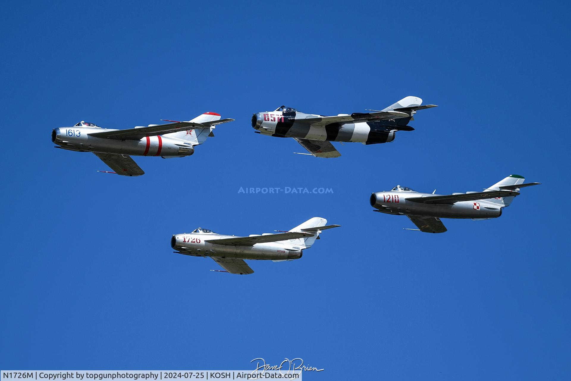 N1726M, 1960 WSK-PZL Mielec MiG 17F (LIM 5) C/N C017-26, 4 ship flyby