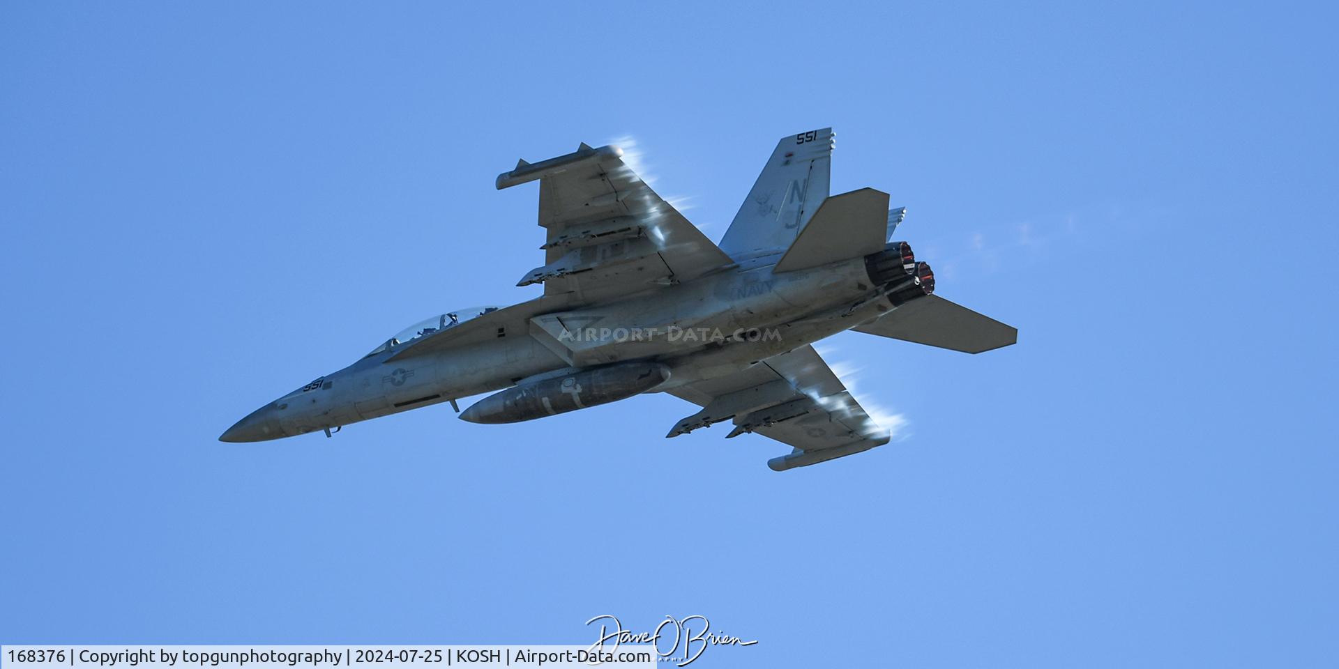 168376, Boeing EA-18G Growler C/N G-62, GRIZZLY12 in hot from the right