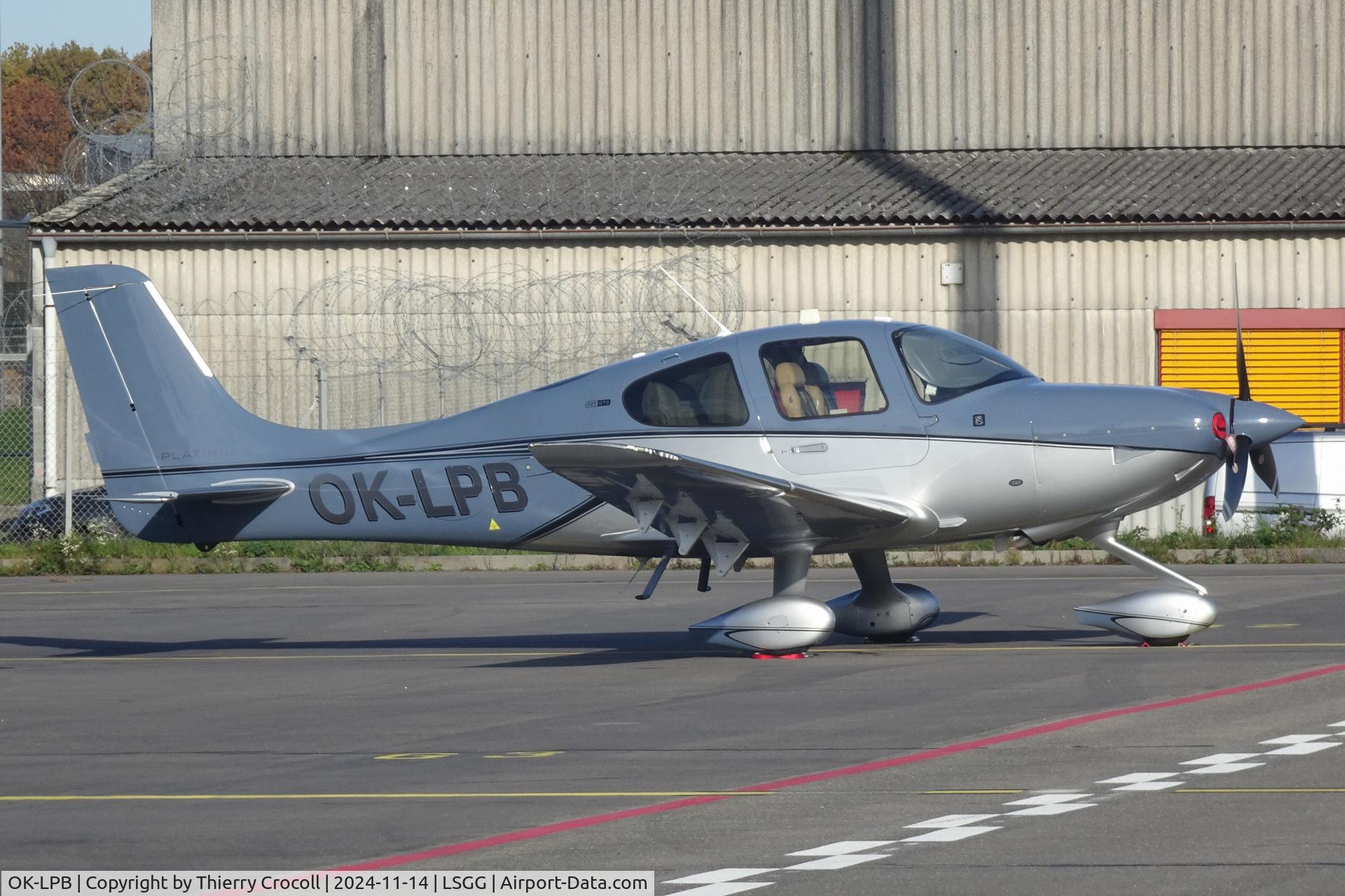 OK-LPB, Cirrus SR22T C/N 8574, Parked at Geneva Airport, Switzerland
