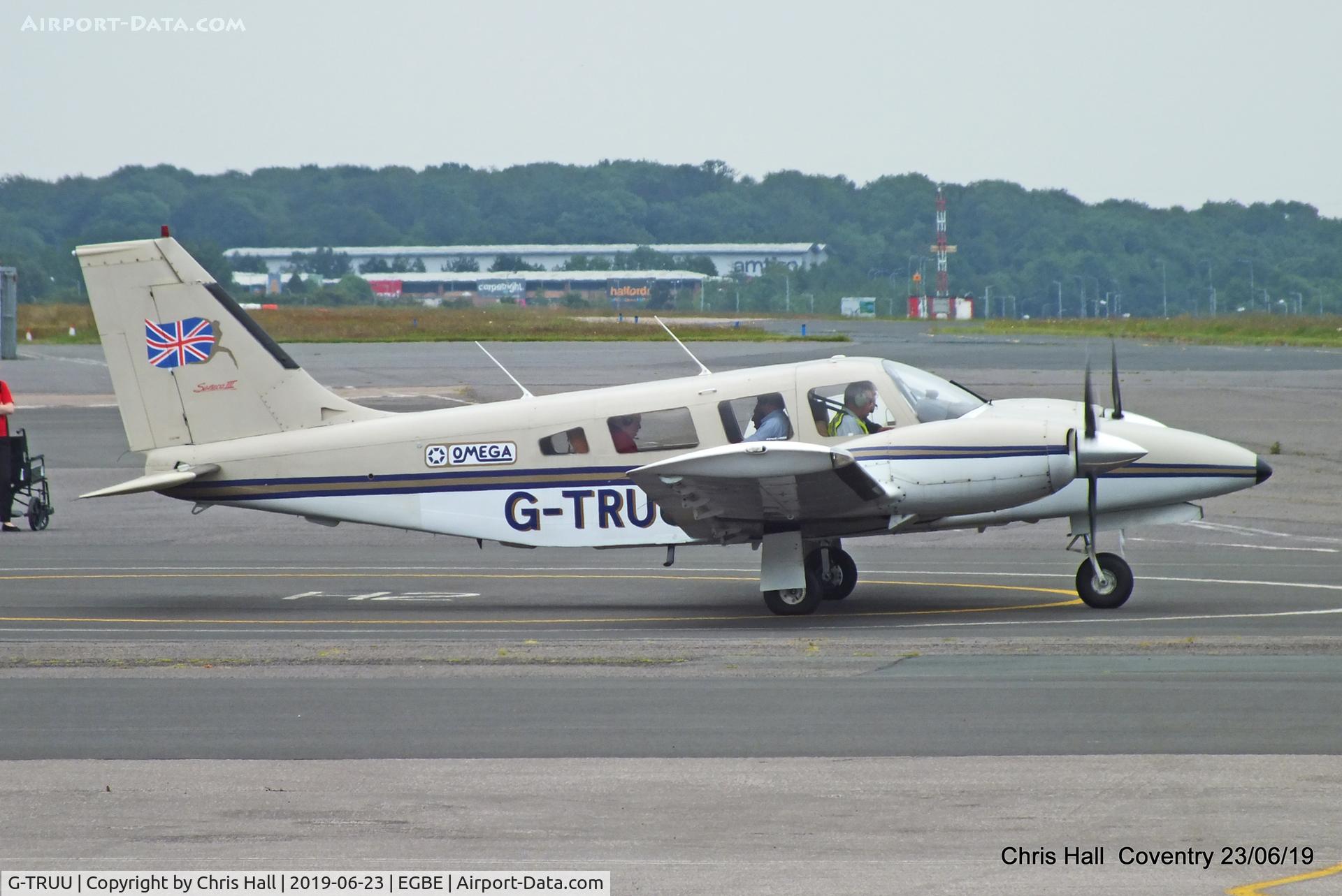 G-TRUU, 1986 Piper PA-34-220T Seneca III C/N 34-33020, Project Propeller fly in, Coventry