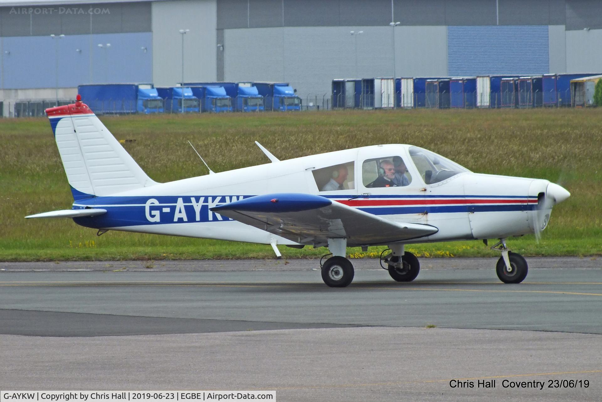 G-AYKW, 1970 Piper PA-28-140 Cherokee C/N 28-26931, Project Propeller fly in, Coventry